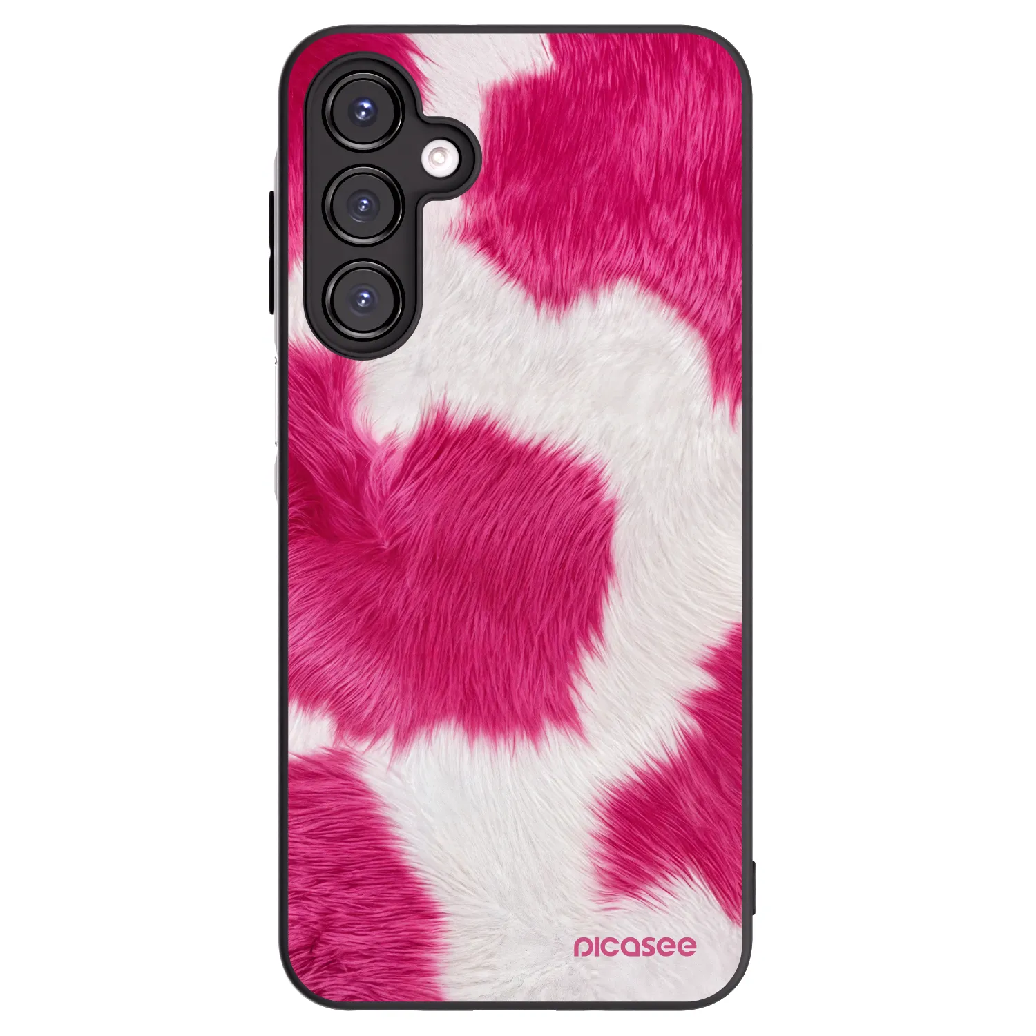 Picasee Samsung Galaxy A16 5G Hülle - Schwarzes Silikon - Pink Moo