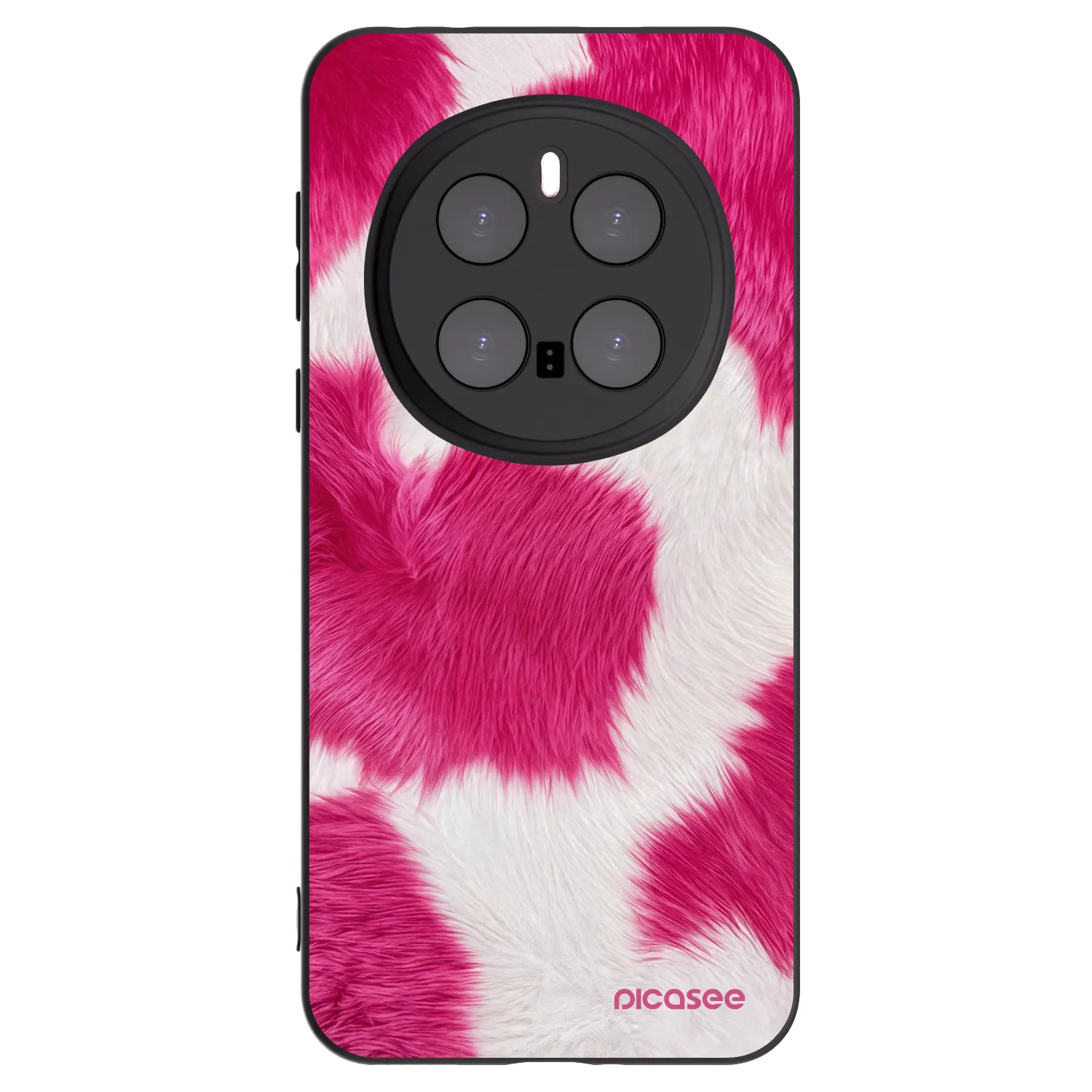 Picasee Honor Magic7 Pro 5G Hülle - Schwarzes Silikon - Pink Moo