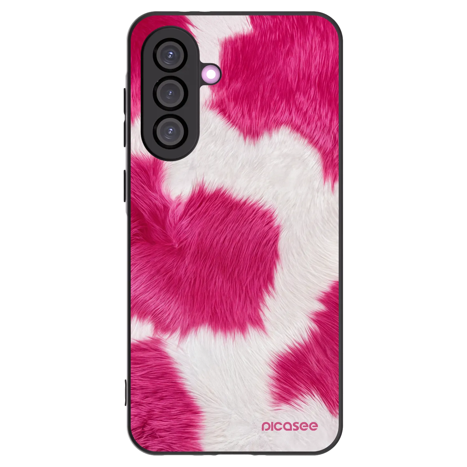 Picasee Samsung Galaxy A56 5G A566B Hülle - Schwarzes Silikon - Pink Moo