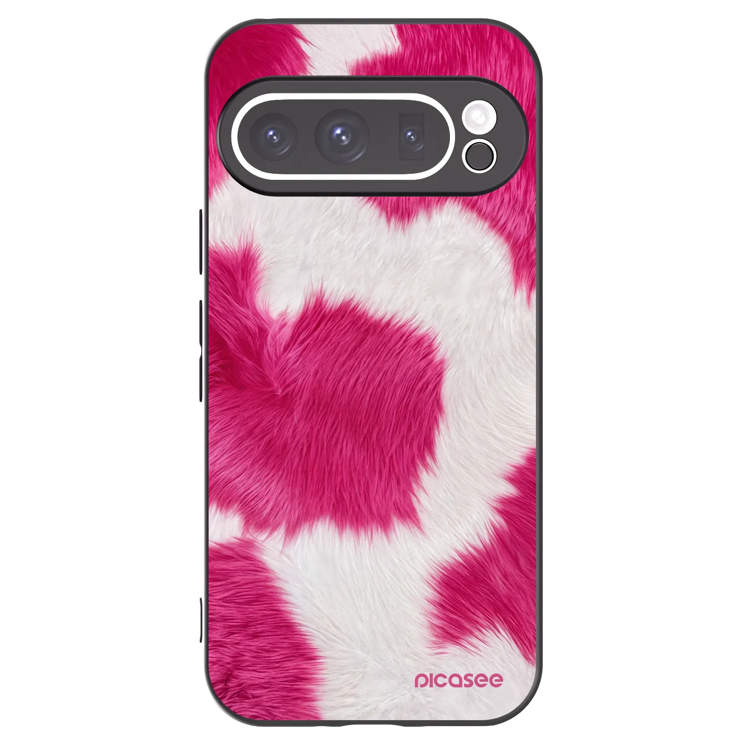 Picasee Google Pixel 9 Pro Hülle - Schwarzes Silikon - Pink Moo
