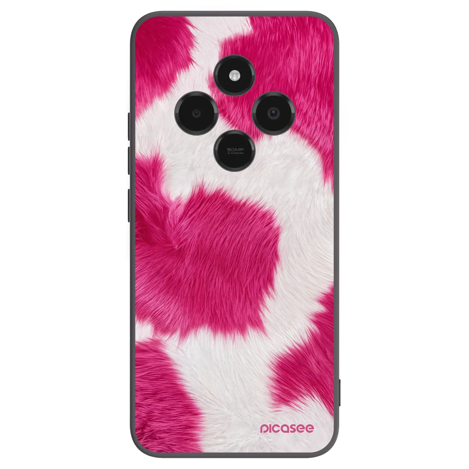 Picasee Xiaomi Poco C75 Hülle - Schwarzes Silikon - Pink Moo