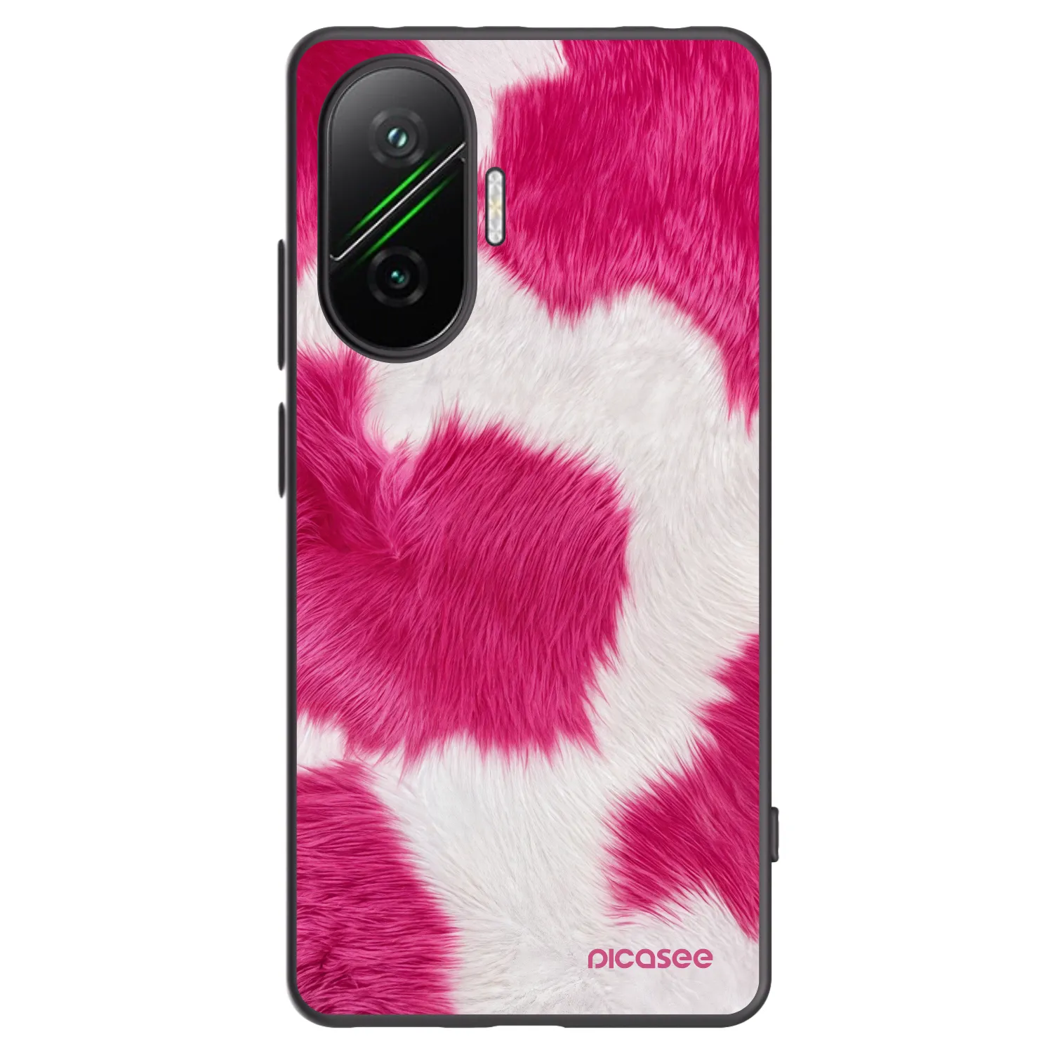 Picasee Xiaomi Poco F7 Pro 5G Hülle - Schwarzes Silikon - Pink Moo