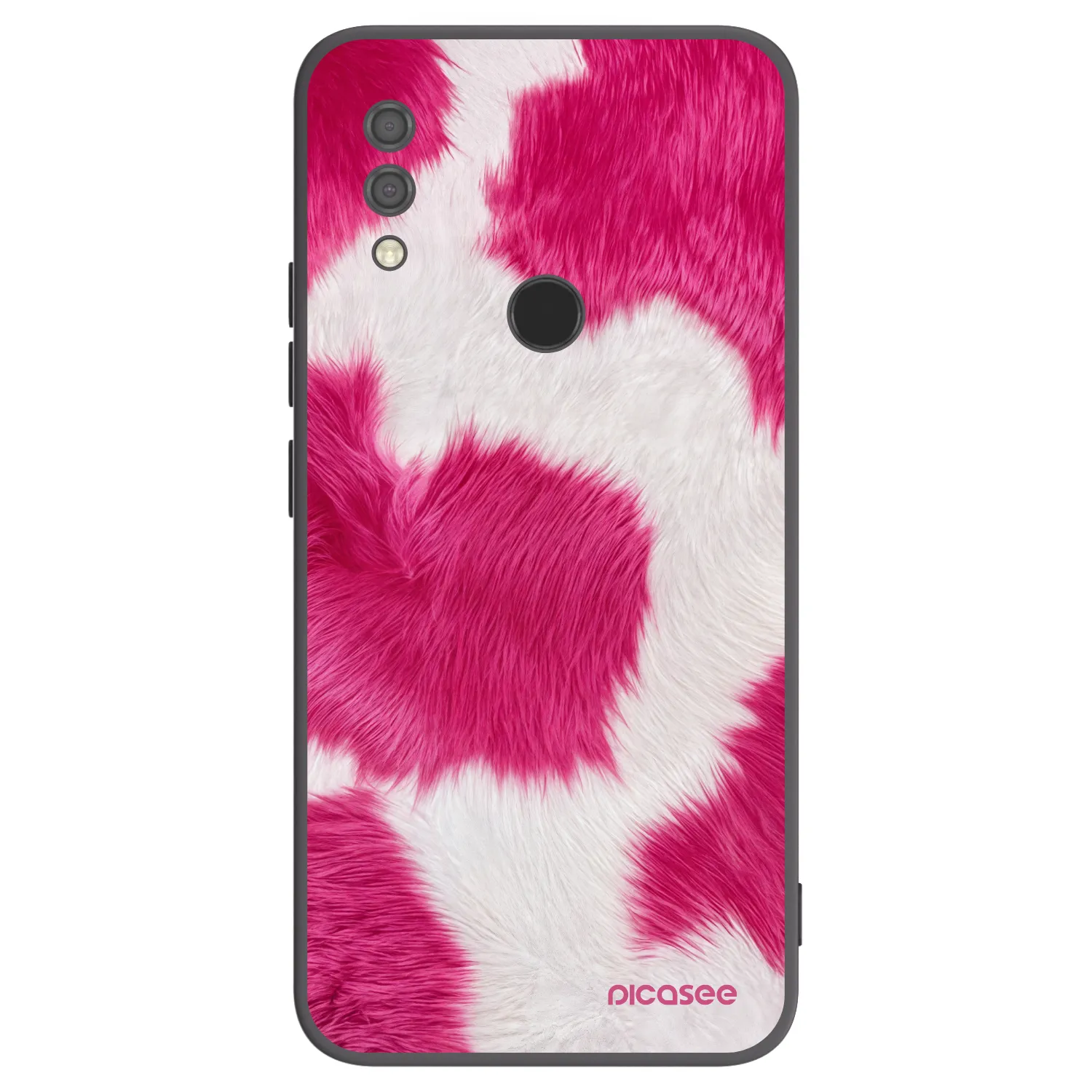 Picasee Xiaomi Redmi 7 Hülle - Schwarzes Silikon - Pink Moo