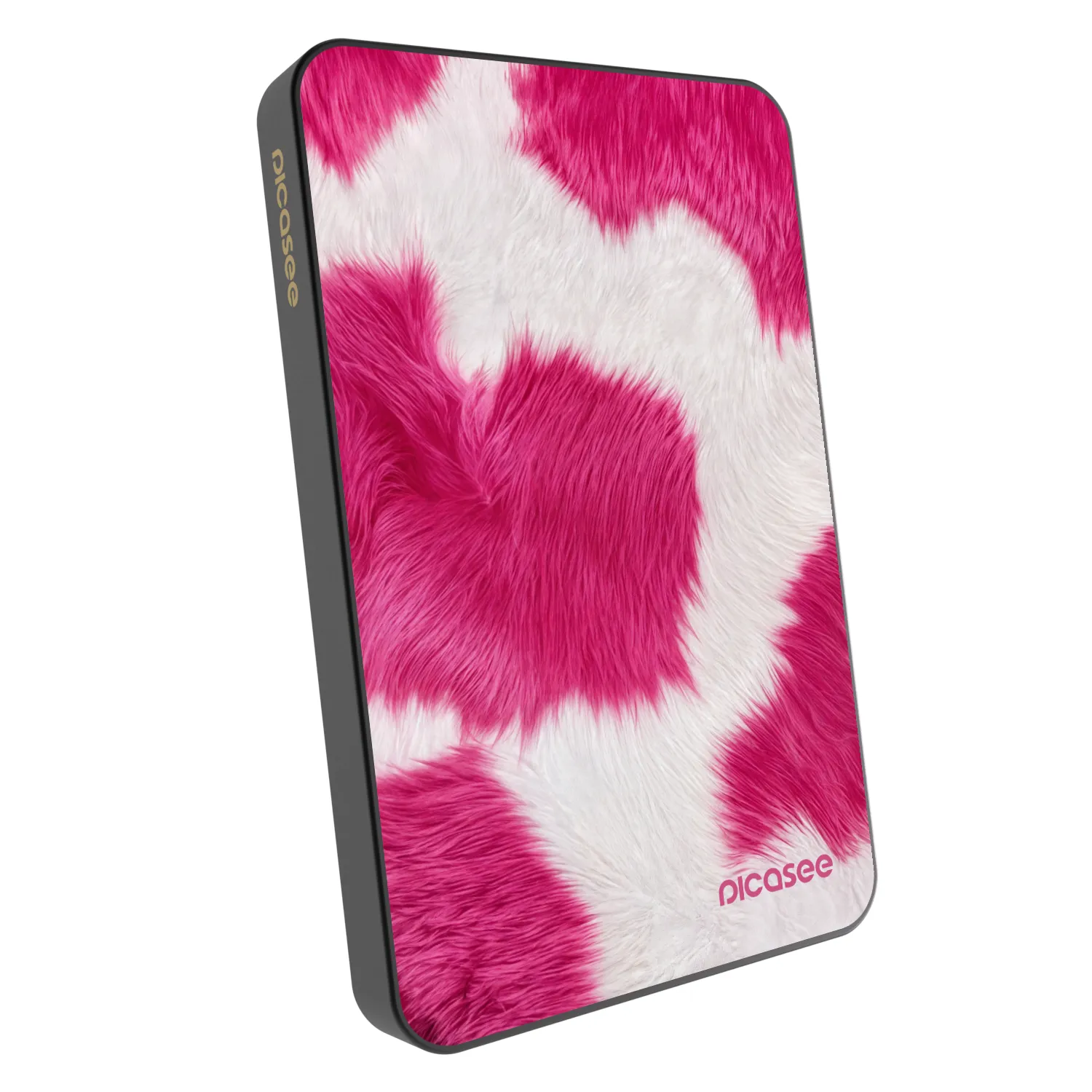 Picasee Powerbank mit MagSafe 5 000 mAh Grau - Pink Moo