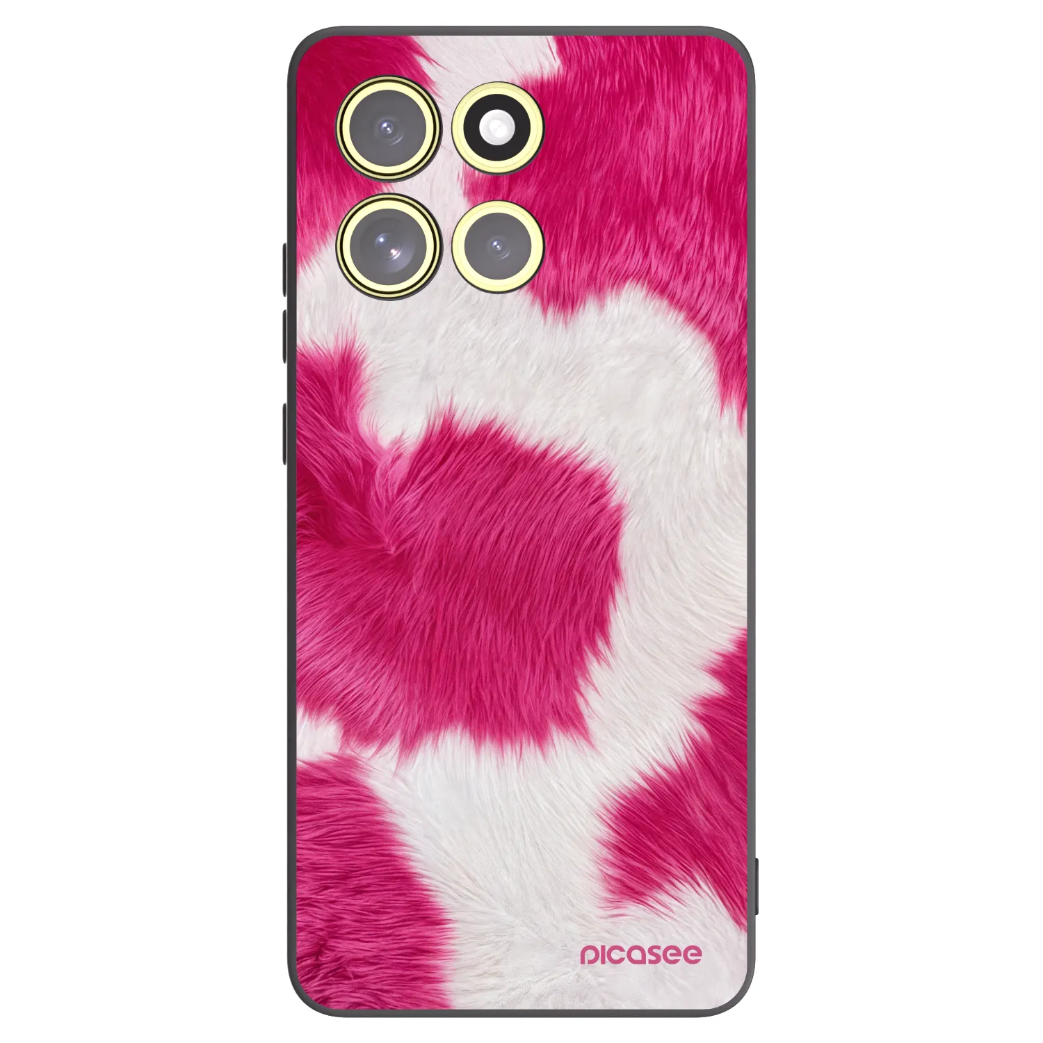 Picasee Motorola Moto G86 5G Hülle - Schwarzes Silikon - Pink Moo