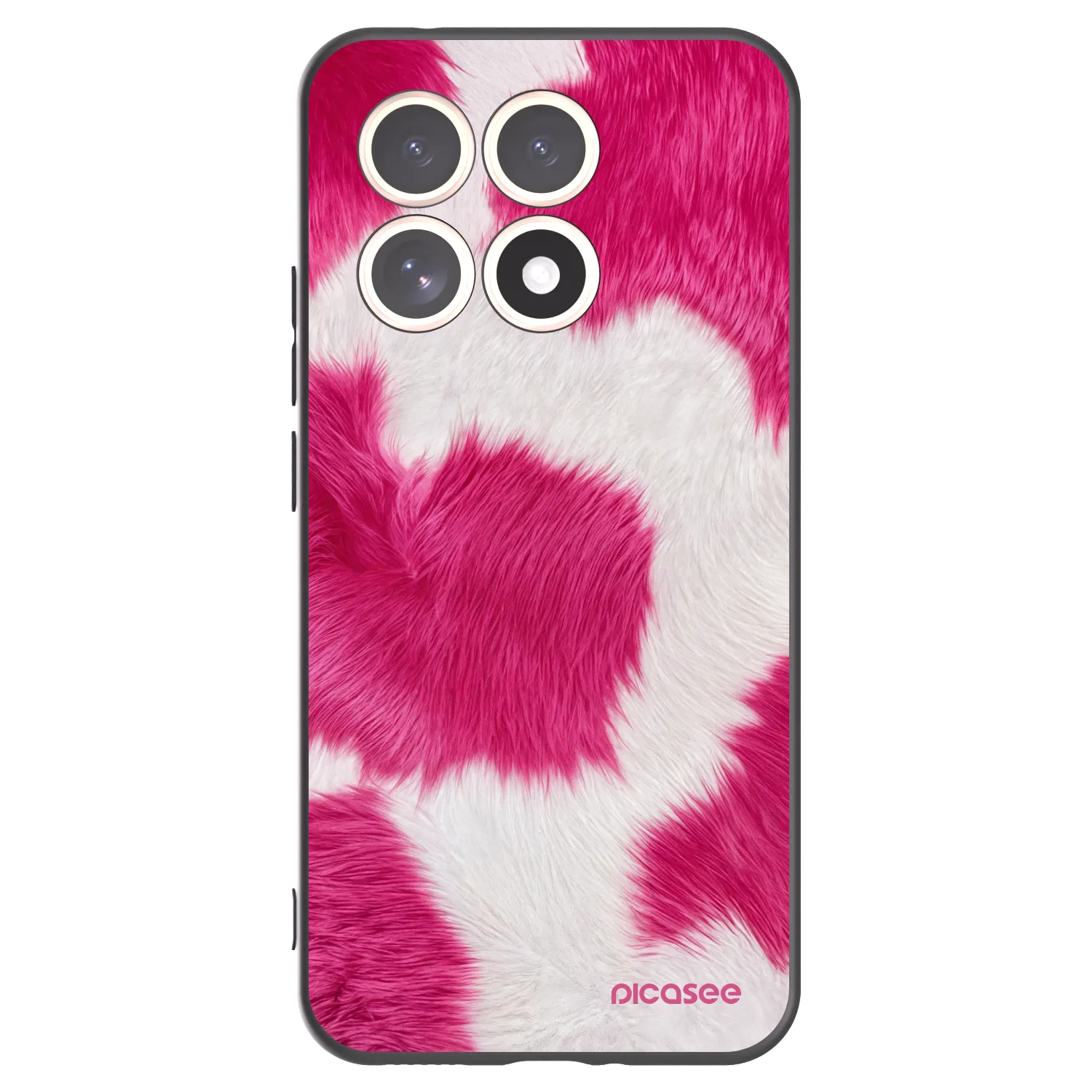 Picasee Xiaomi 15T Hülle - Schwarzes Silikon - Pink Moo