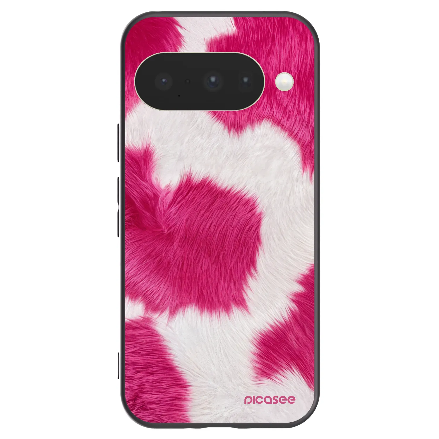 Picasee Google Pixel 10 Hülle - Schwarzes Silikon - Pink Moo