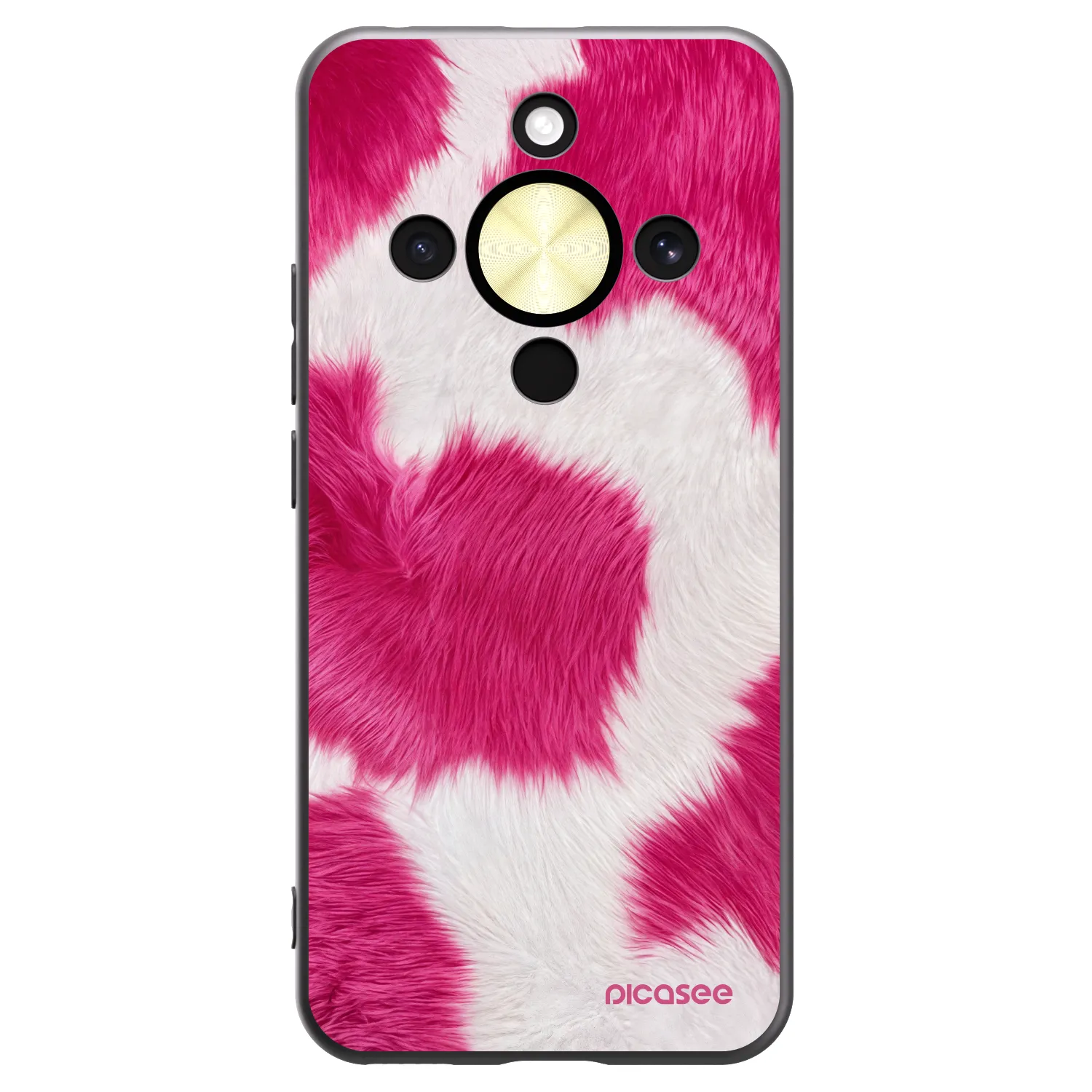 Picasee Honor Magic8 Lite 5G Hülle - Schwarzes Silikon - Pink Moo