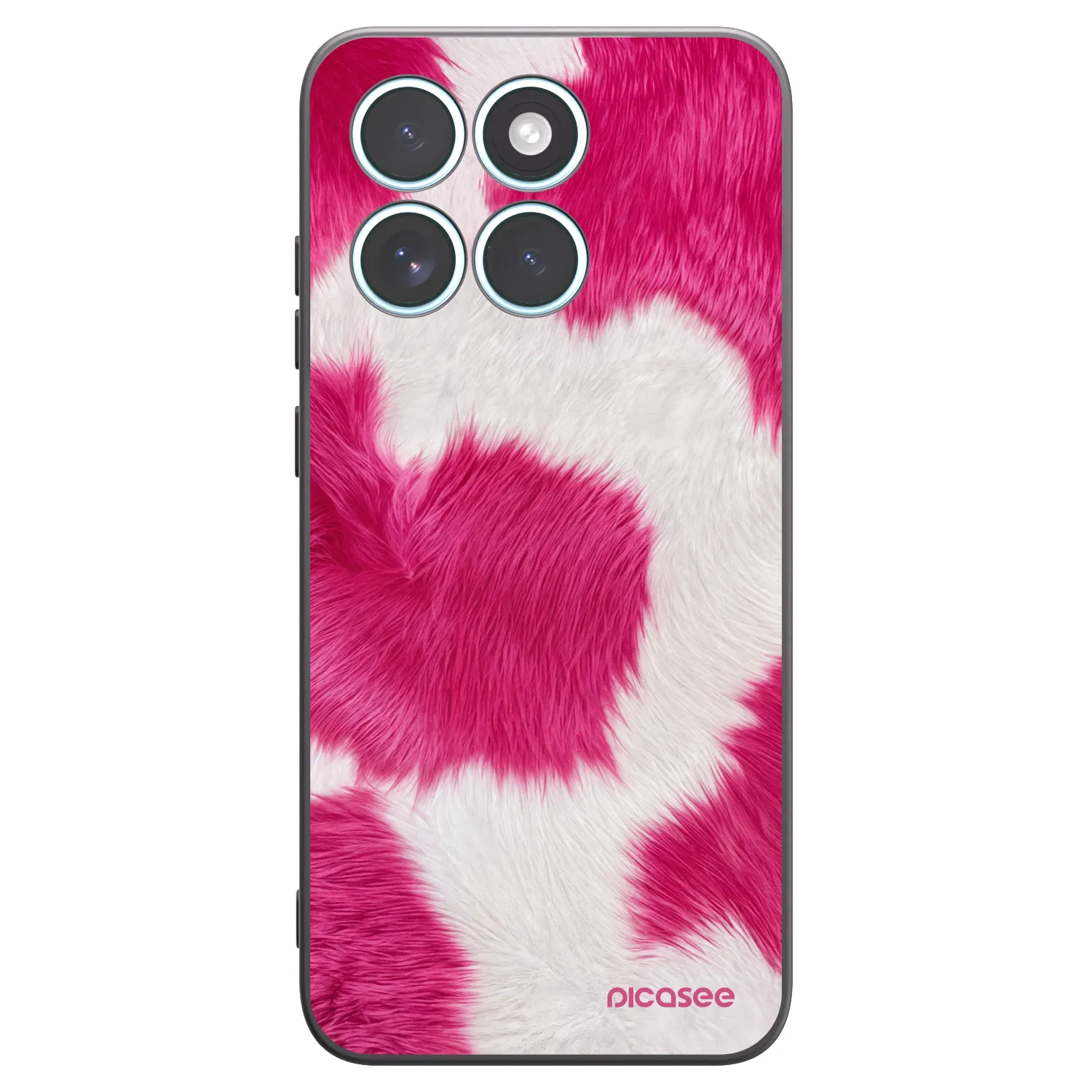 Picasee Motorola Edge 70 Fusion Hülle - Schwarzes Silikon - Pink Moo