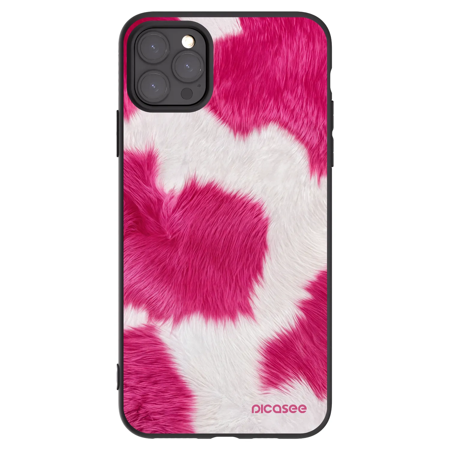 Picasee Apple iPhone 11 Pro Max Hülle - Schwarzes Silikon - Pink Moo