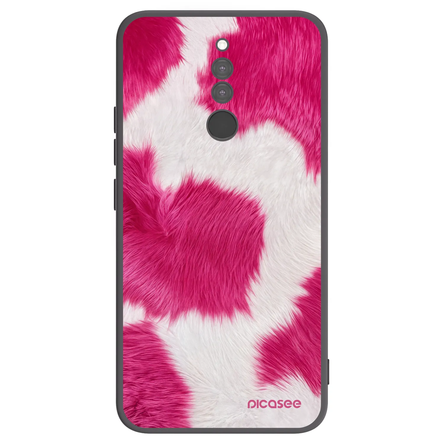 Picasee Xiaomi Redmi 8 Hülle - Schwarzes Silikon - Pink Moo