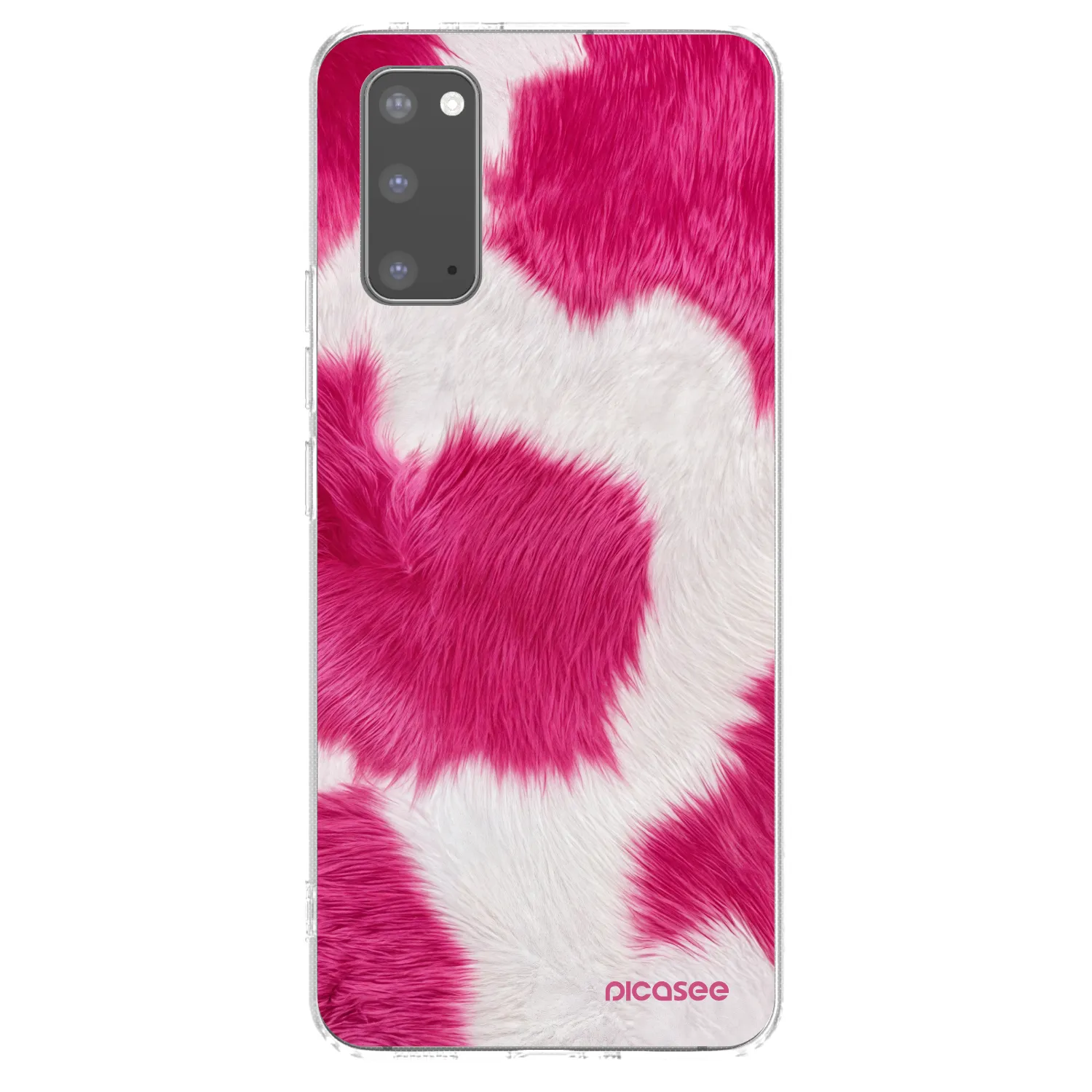 Picasee Samsung Galaxy S20 G980F Hülle - Transparentes Silikon - Pink Moo