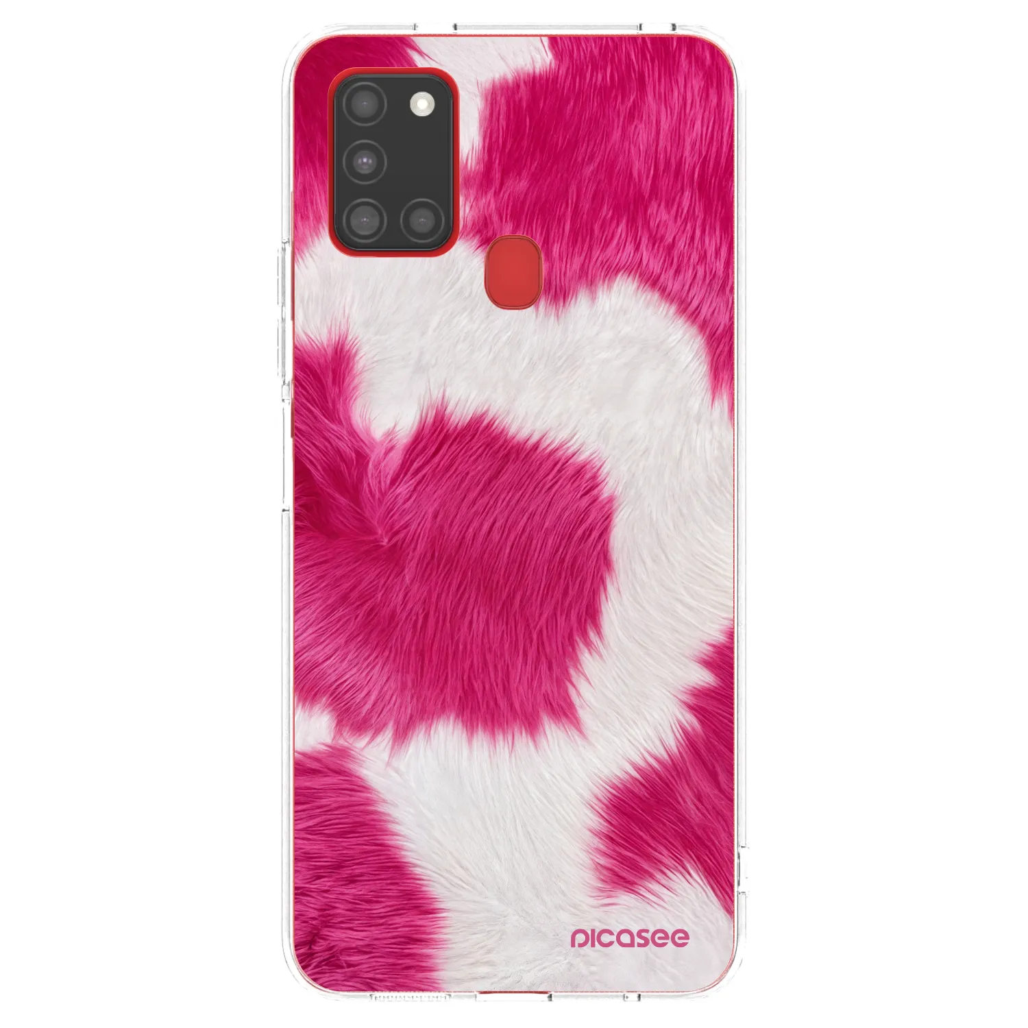 Picasee Samsung Galaxy A21s Hülle - Transparentes Silikon - Pink Moo