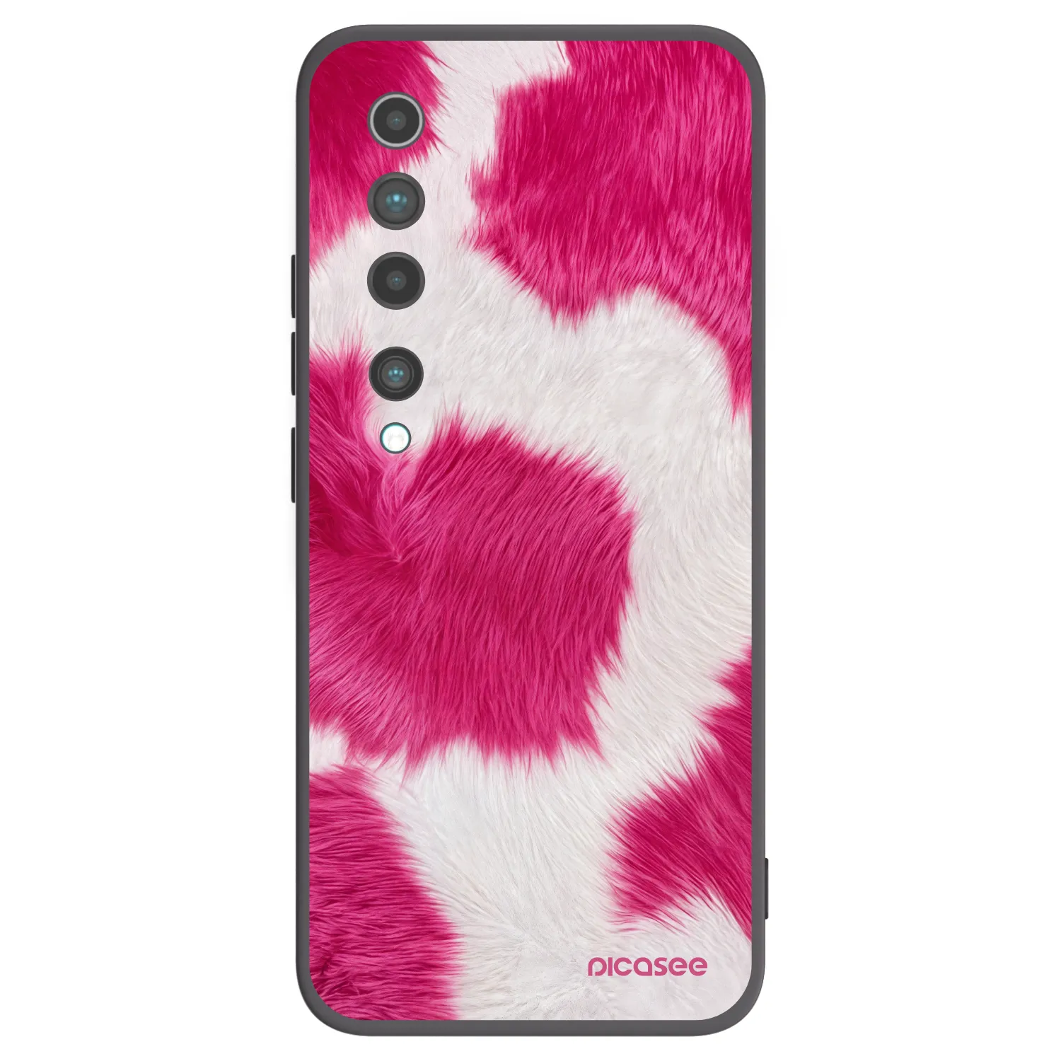 Picasee Xiaomi Mi 10 Hülle - Schwarzes Silikon - Pink Moo