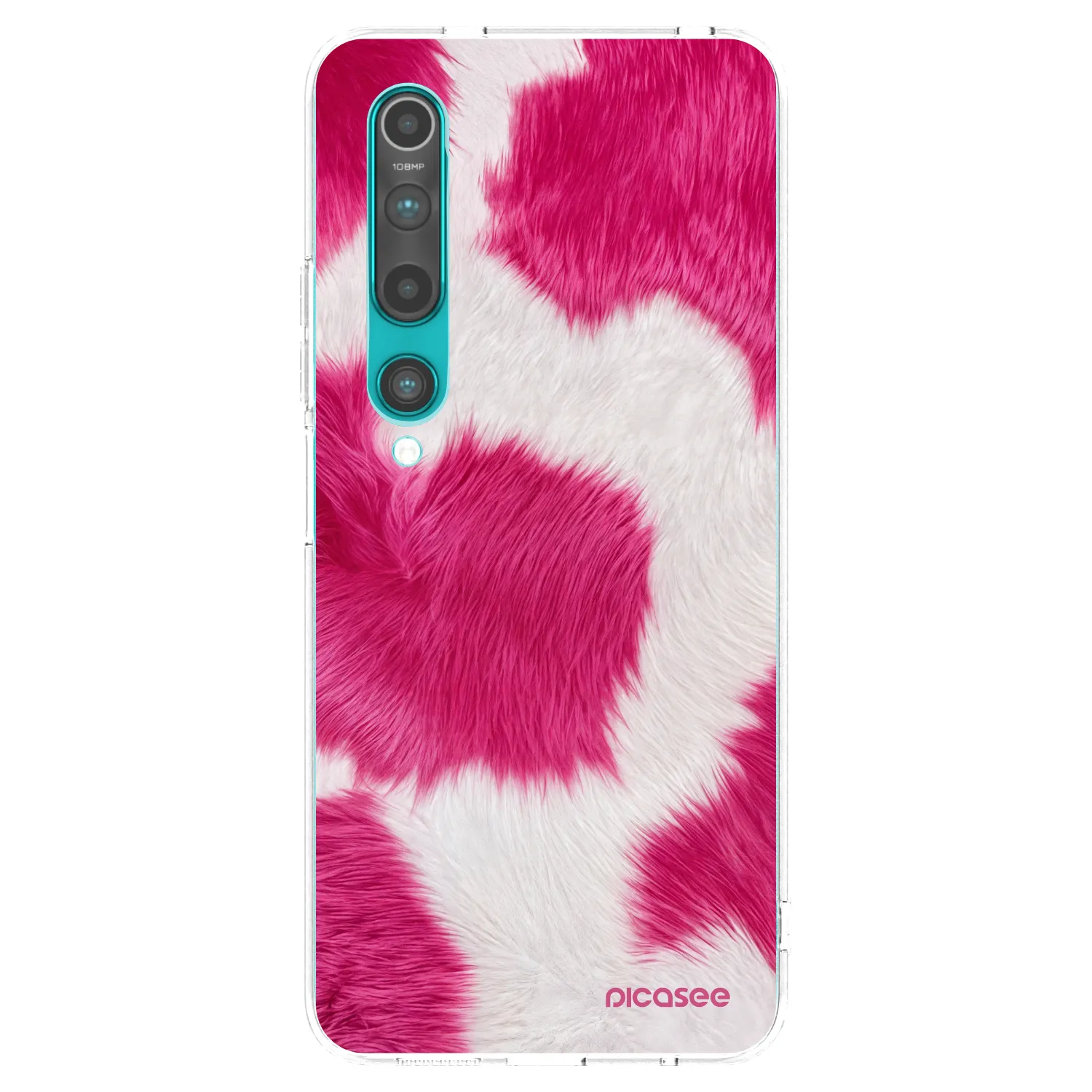 Picasee Xiaomi Mi 10 Hülle - Transparentes Silikon - Pink Moo