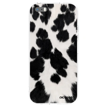 Picasee Apple iPhone 5/5S/SE Hülle - Transparentes Silikon - Black Moo