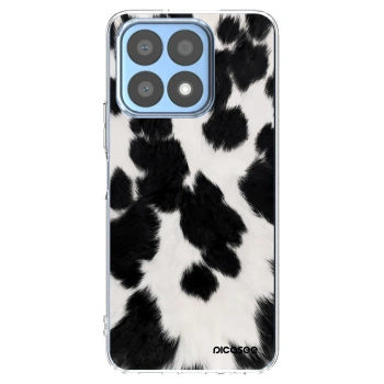 Picasee Honor X8a Hülle - Transparentes Silikon - Black Moo