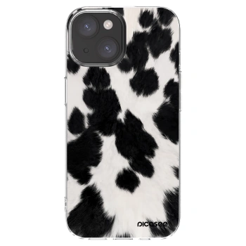 Picasee Apple iPhone 15 Hülle - Transparentes Silikon - Black Moo