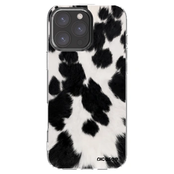 Picasee Apple iPhone 16 Pro Max Hülle - Transparentes Silikon - Black Moo