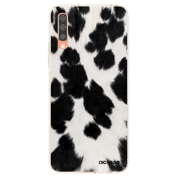 Picasee Samsung Galaxy A70 A705F Hülle - Transparentes Silikon - Black Moo