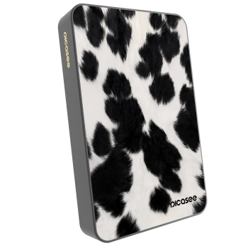 Picasee Powerbank mit MagSafe 10 000 mAh Grau - Black Moo