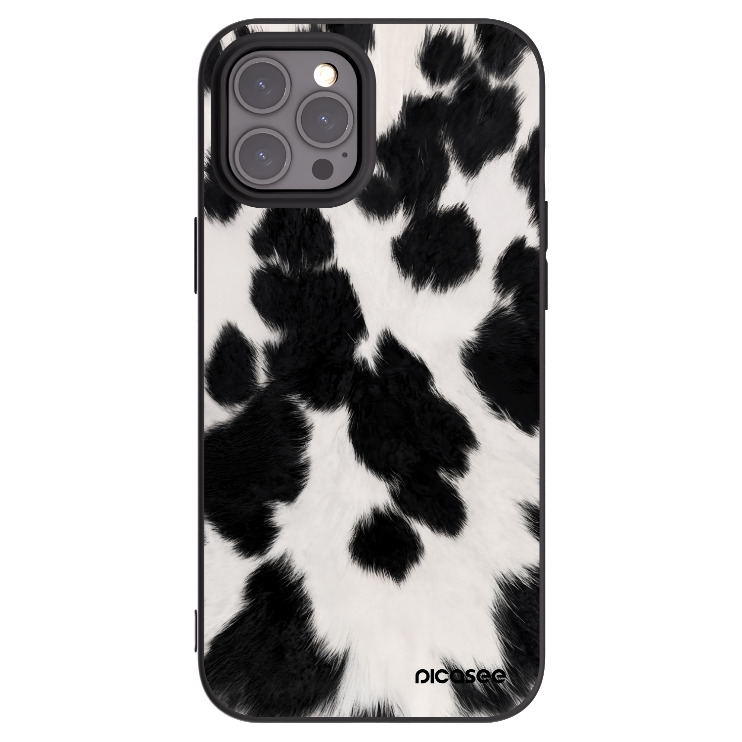 Picasee Apple iPhone 12 Pro Max Hülle - Schwarzes Silikon - Black Moo