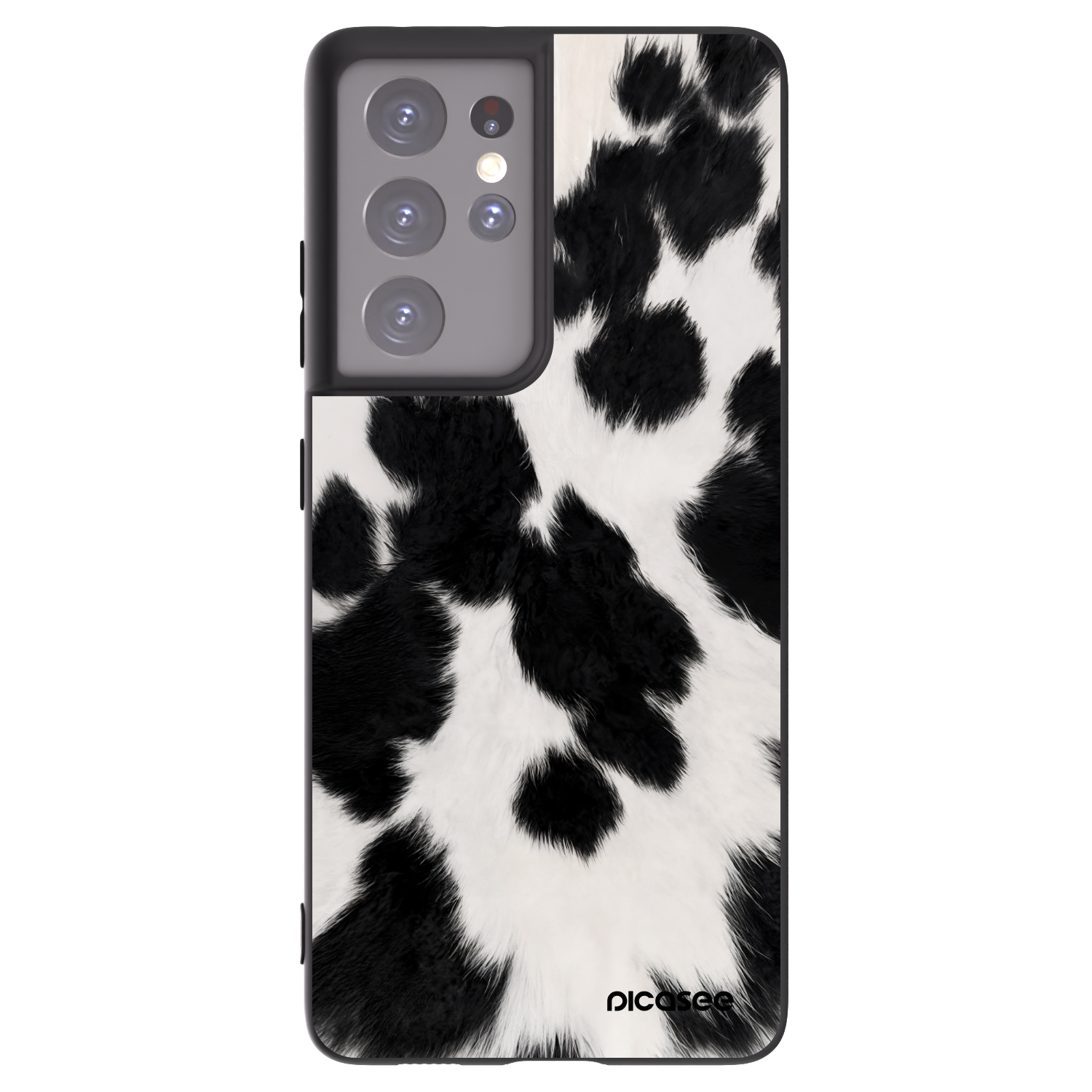 Picasee Samsung Galaxy S21 Ultra 5G G998B Hülle - Schwarzes Silikon - Black Moo