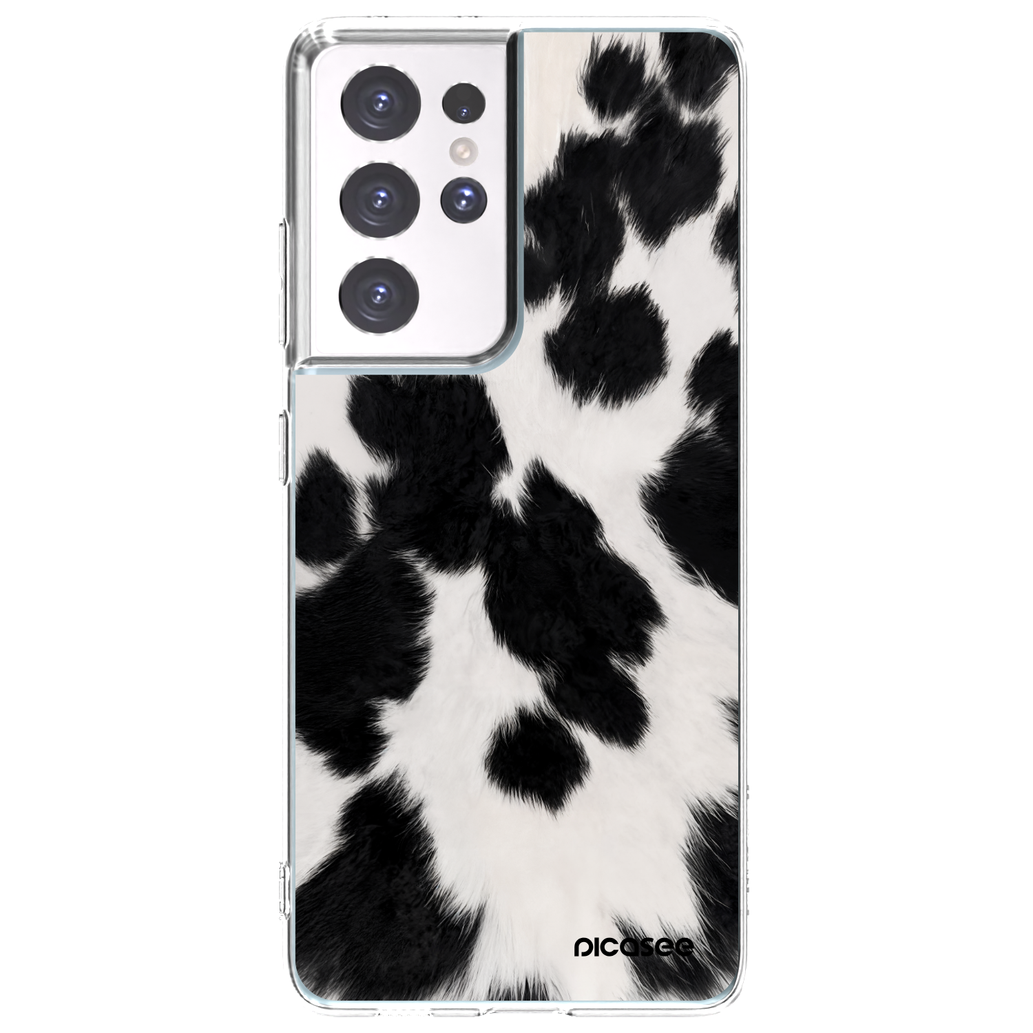 Picasee Samsung Galaxy S21 Ultra 5G G998B Hülle - Transparentes Silikon - Black Moo