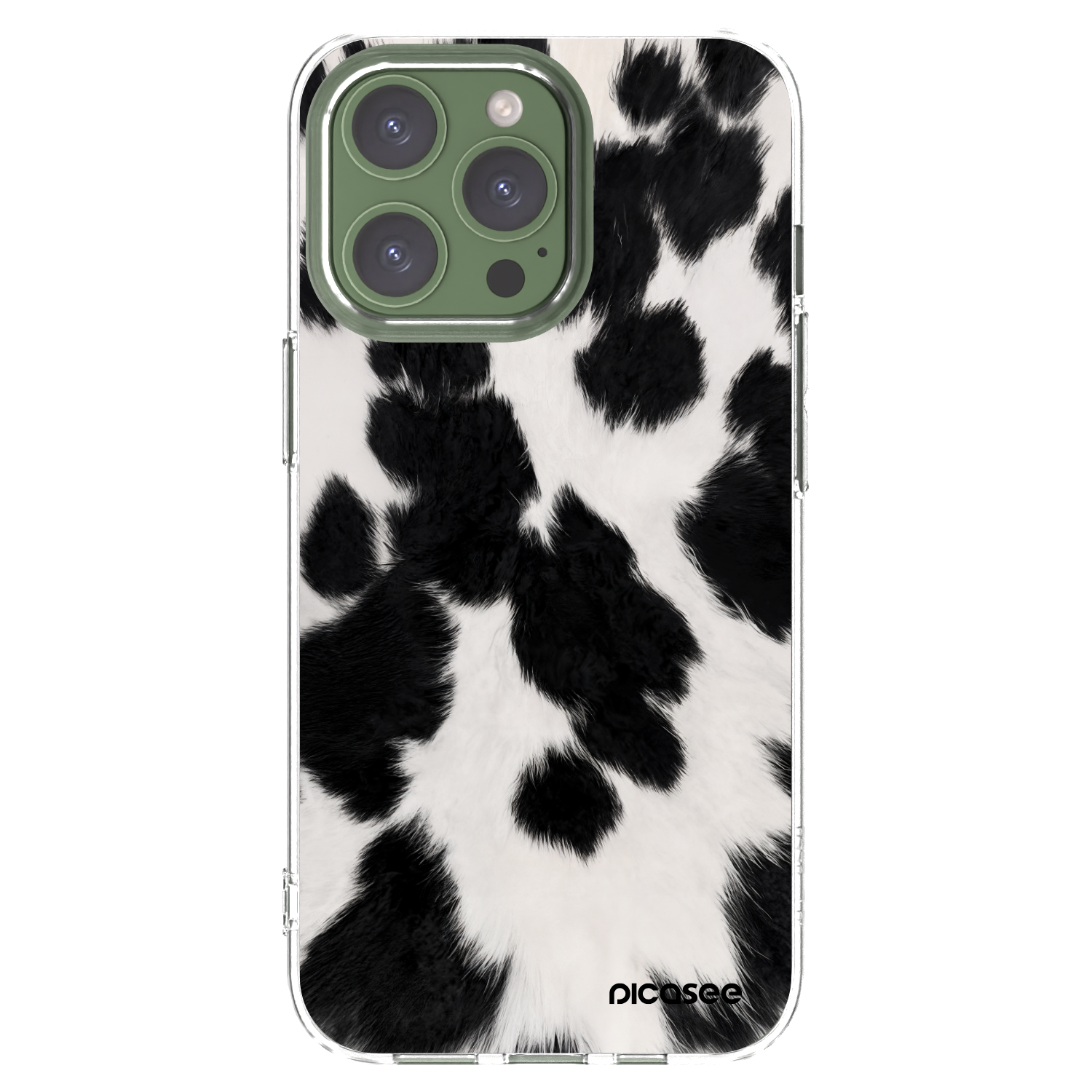 Picasee Apple iPhone 13 Pro Hülle - Transparentes Silikon - Black Moo