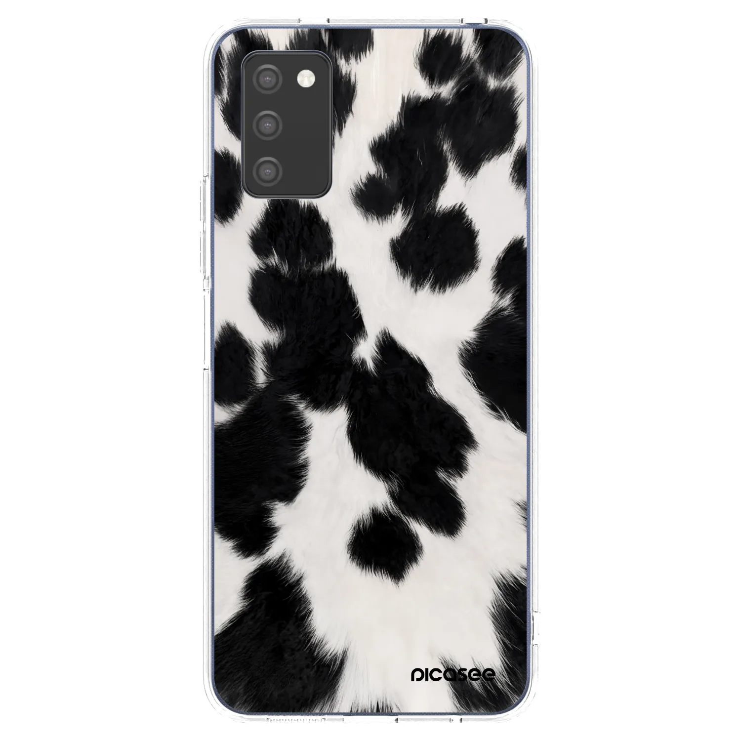 Picasee Samsung Galaxy A03s A037G Hülle - Transparentes Silikon - Black Moo