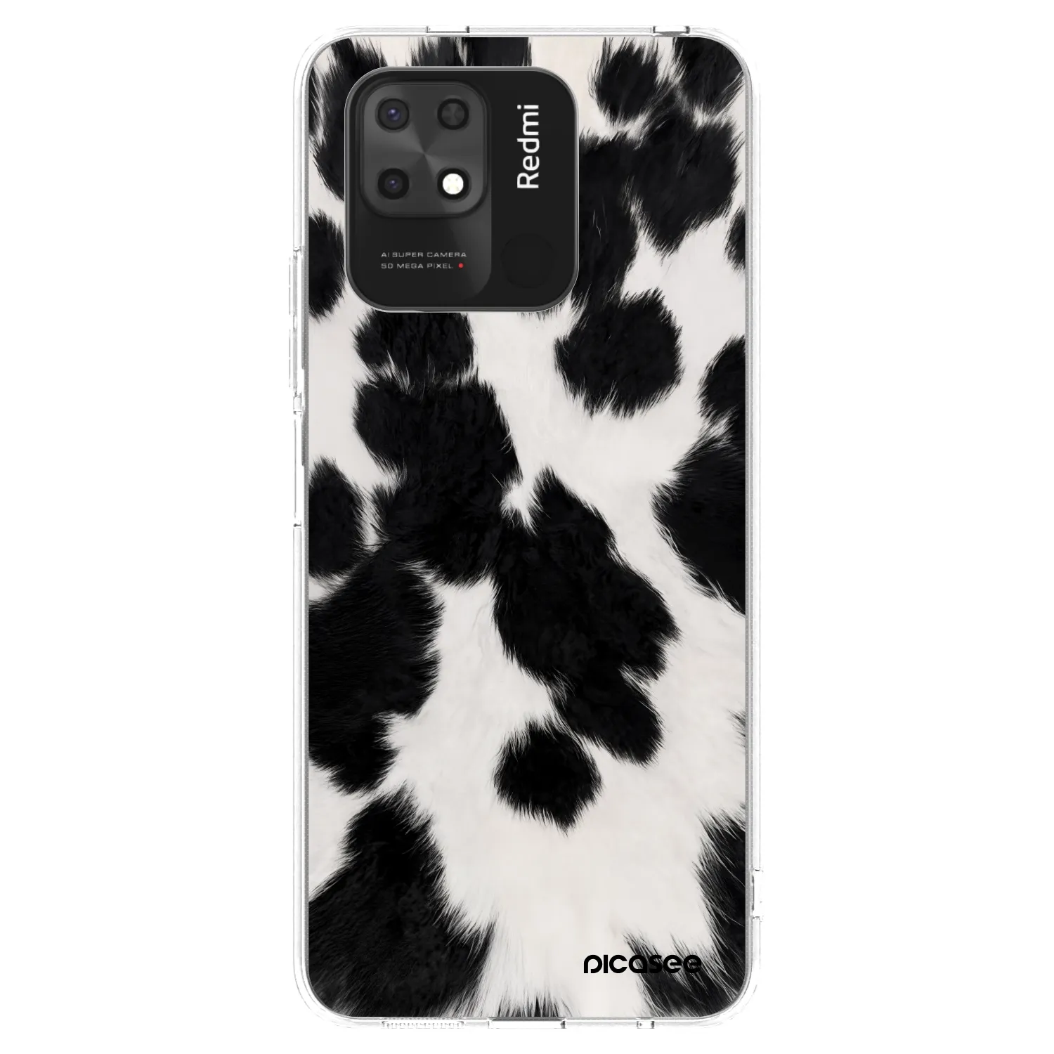 Picasee Xiaomi Redmi 10C Hülle - Transparentes Silikon - Black Moo