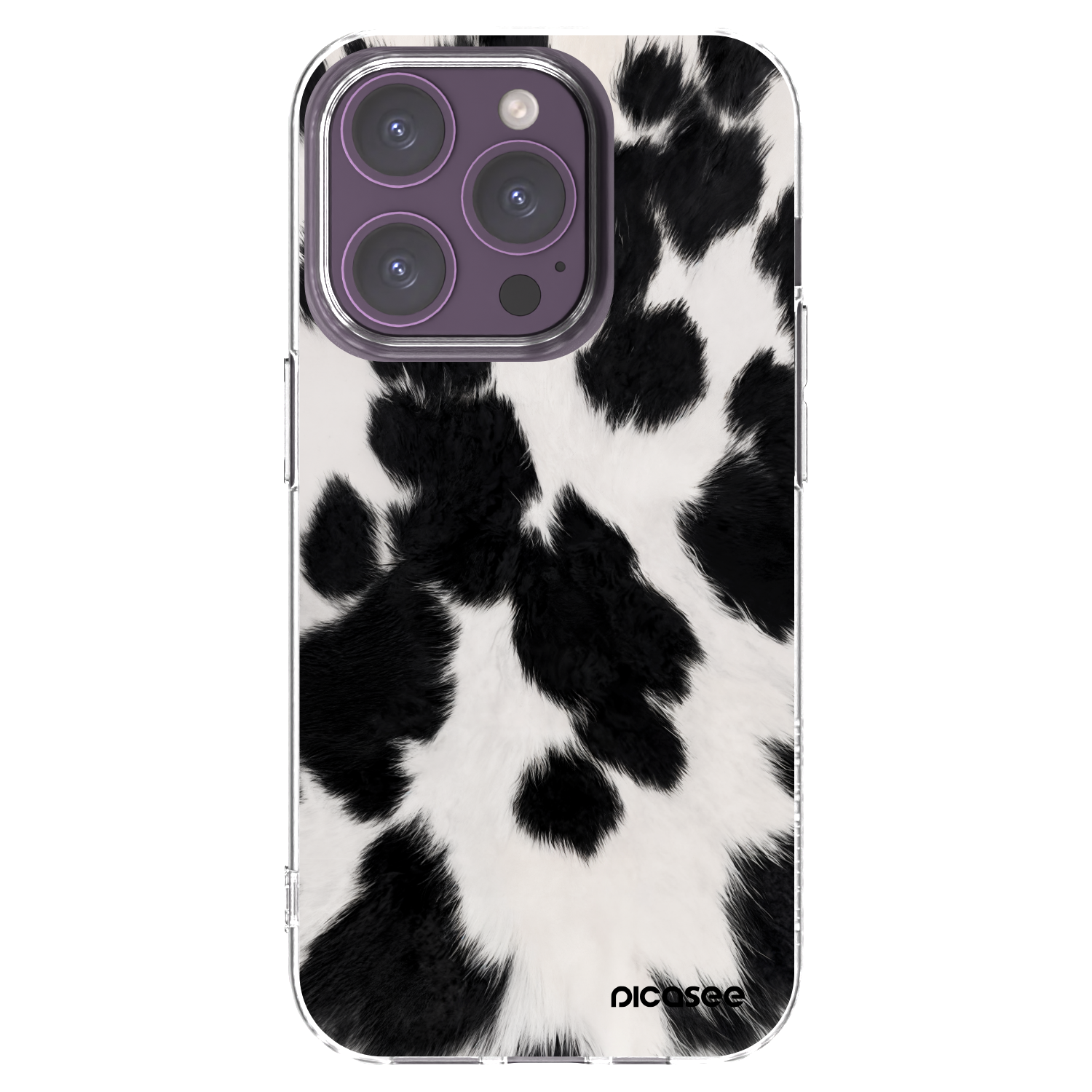Picasee Apple iPhone 14 Pro Hülle - Transparentes Silikon - Black Moo