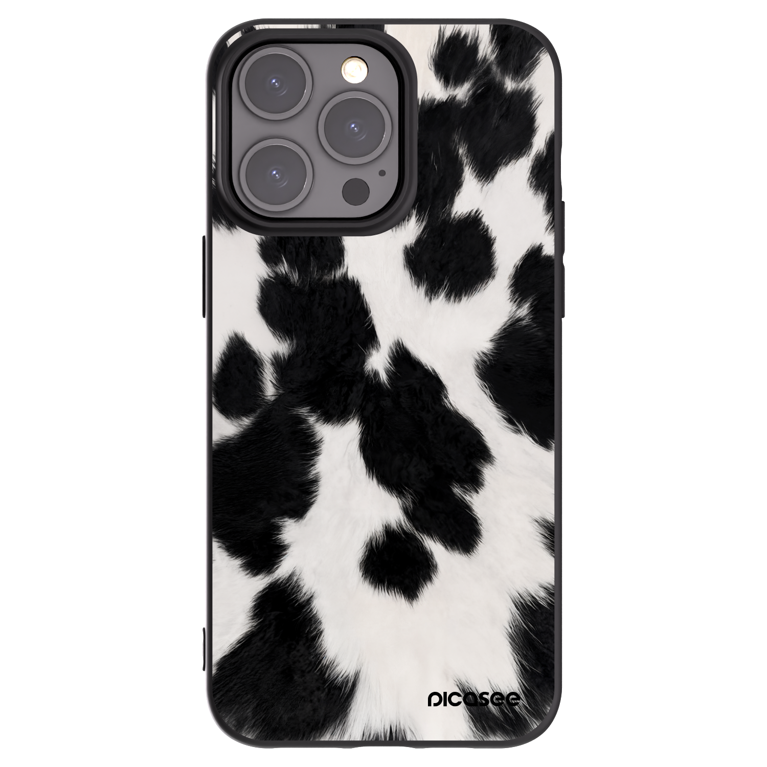 Picasee Apple iPhone 15 Pro Max Hülle - Schwarzes Silikon - Black Moo