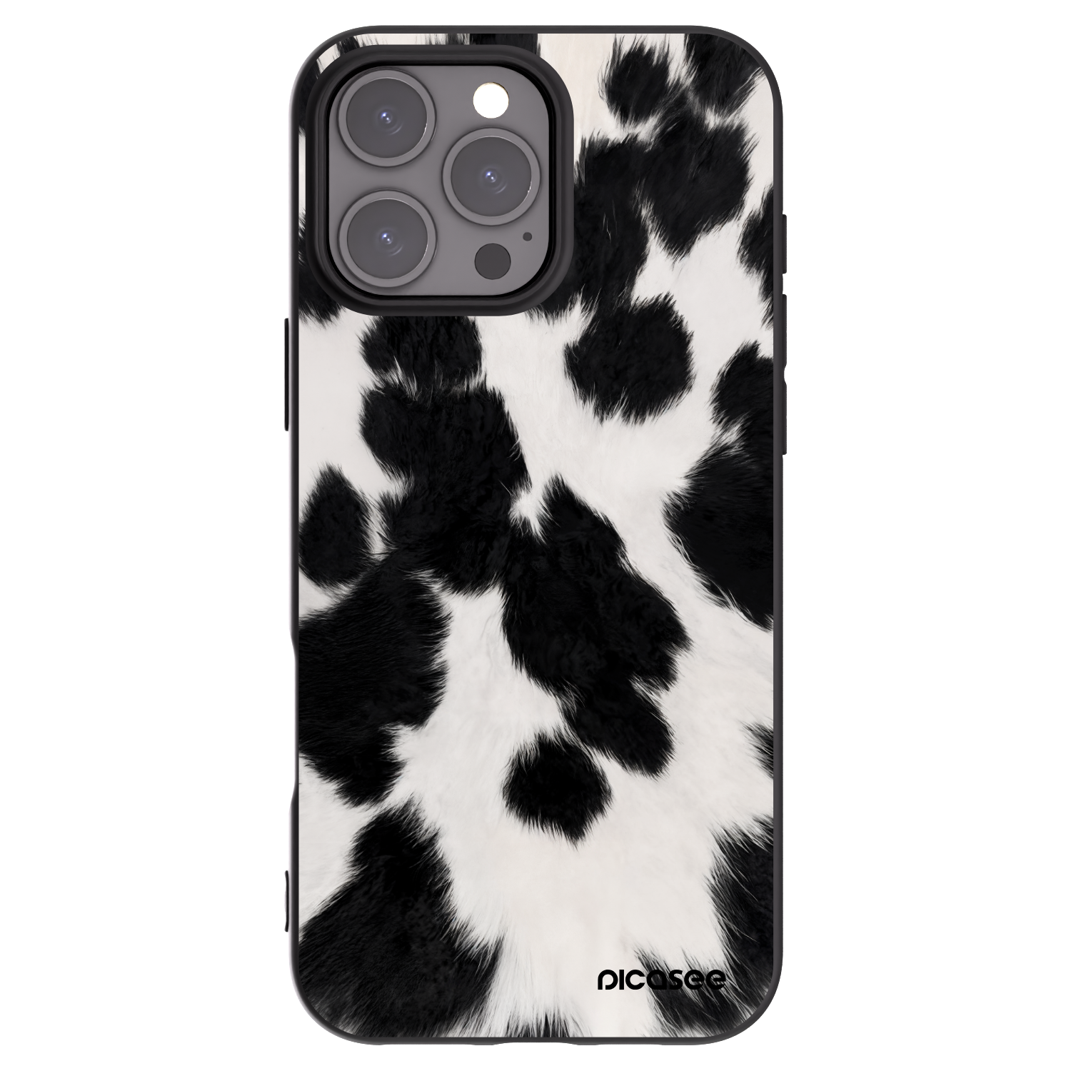Picasee Apple iPhone 16 Pro Max Hülle - Schwarzes Silikon - Black Moo