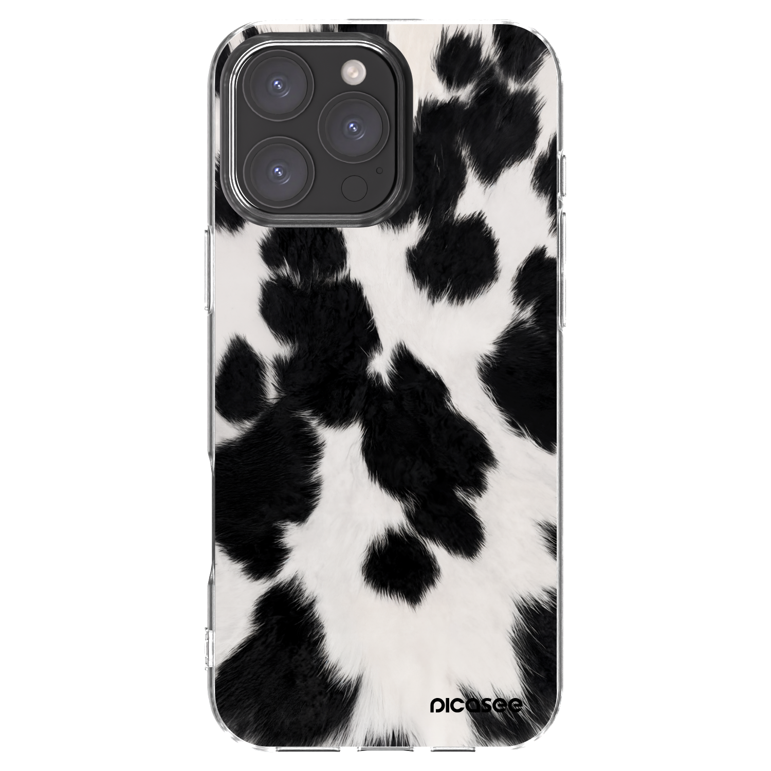 Picasee Apple iPhone 16 Pro Max Hülle - Transparentes Silikon - Black Moo