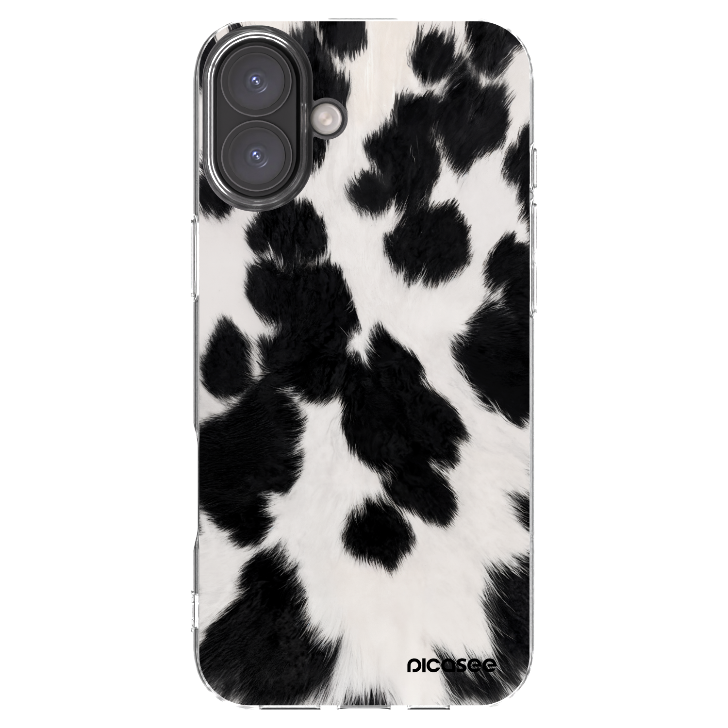 Picasee Apple iPhone 16 Plus Hülle - Transparentes Silikon - Black Moo