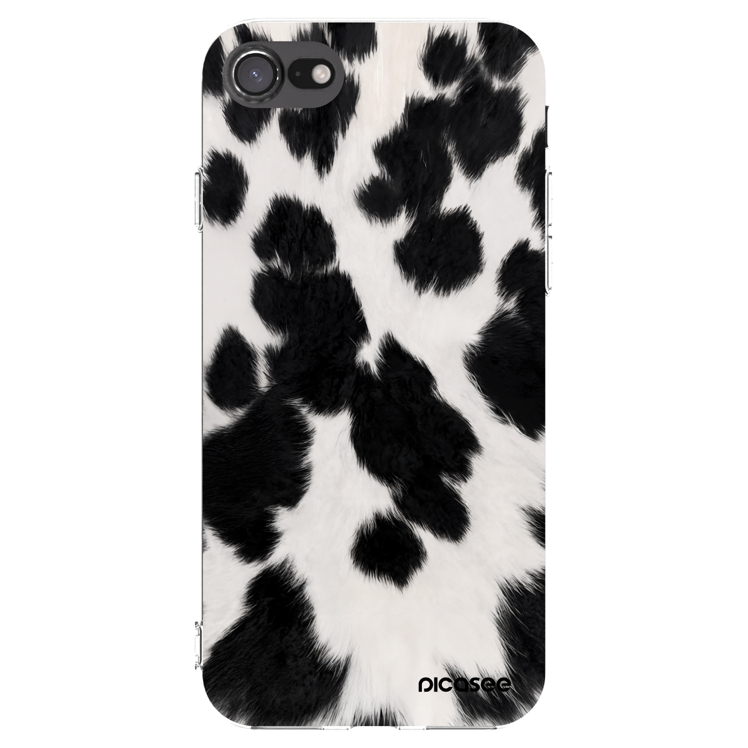 Picasee Apple iPhone 8 Hülle - Transparentes Silikon - Black Moo