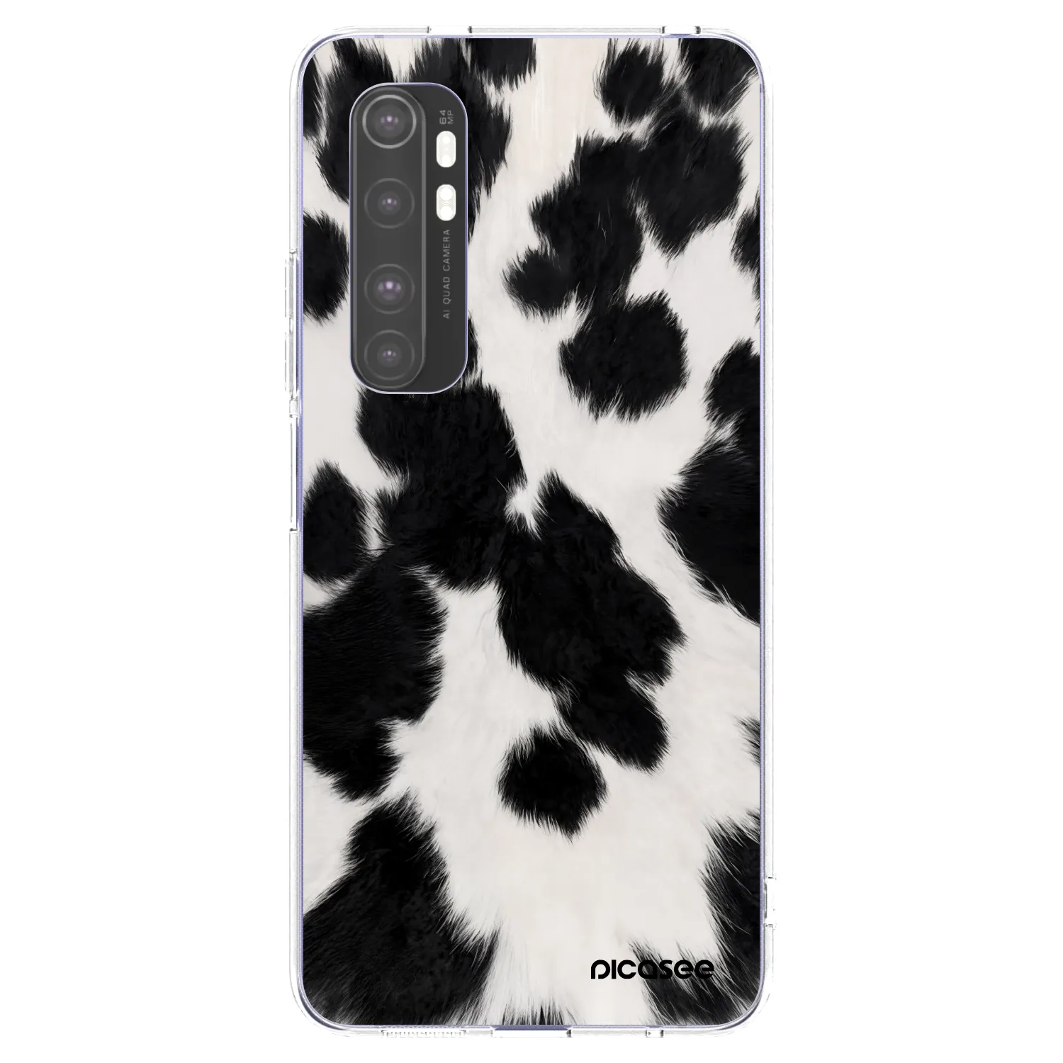 Picasee Xiaomi Mi Note 10 Lite Hülle - Transparentes Silikon - Black Moo