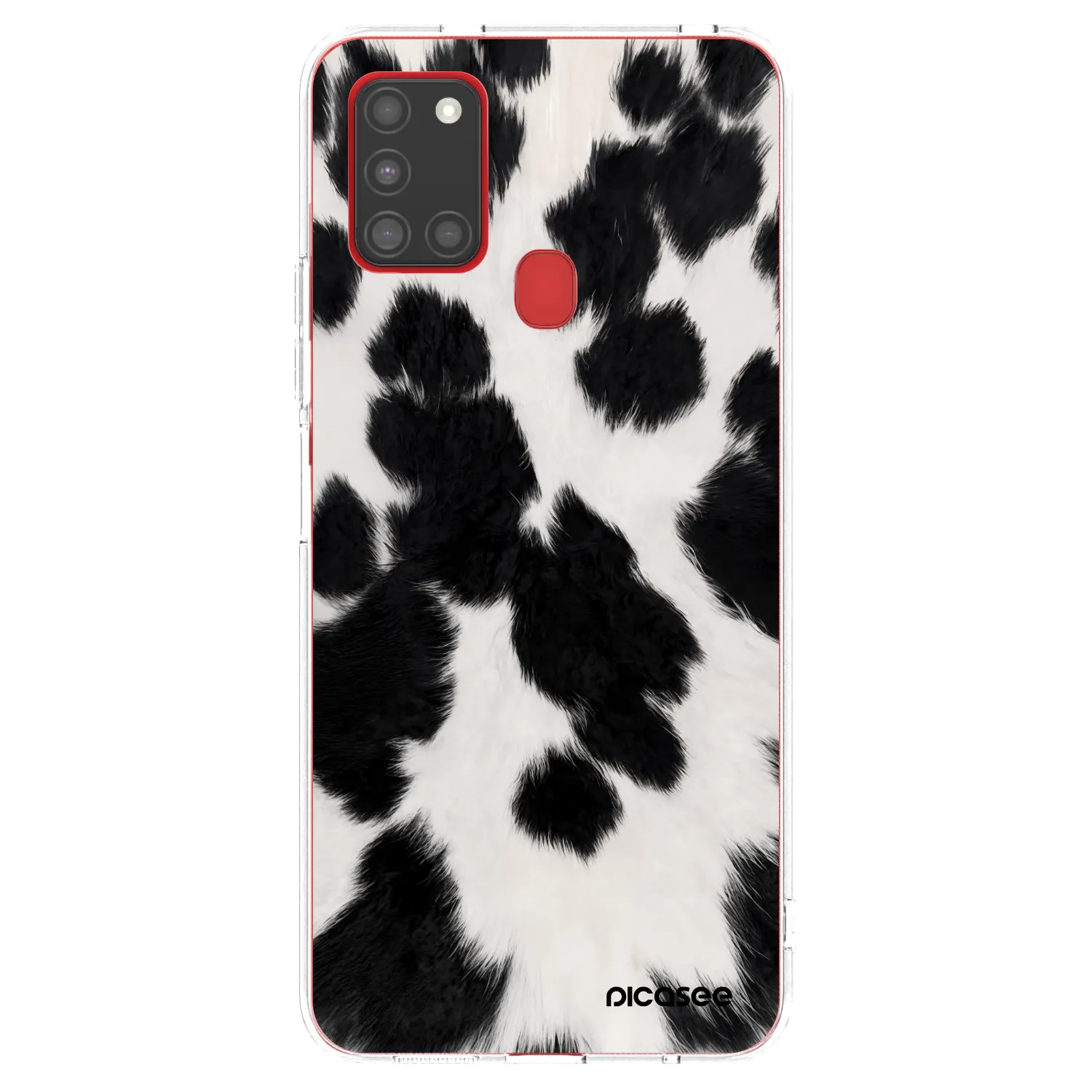 Picasee Samsung Galaxy A21s Hülle - Transparentes Silikon - Black Moo