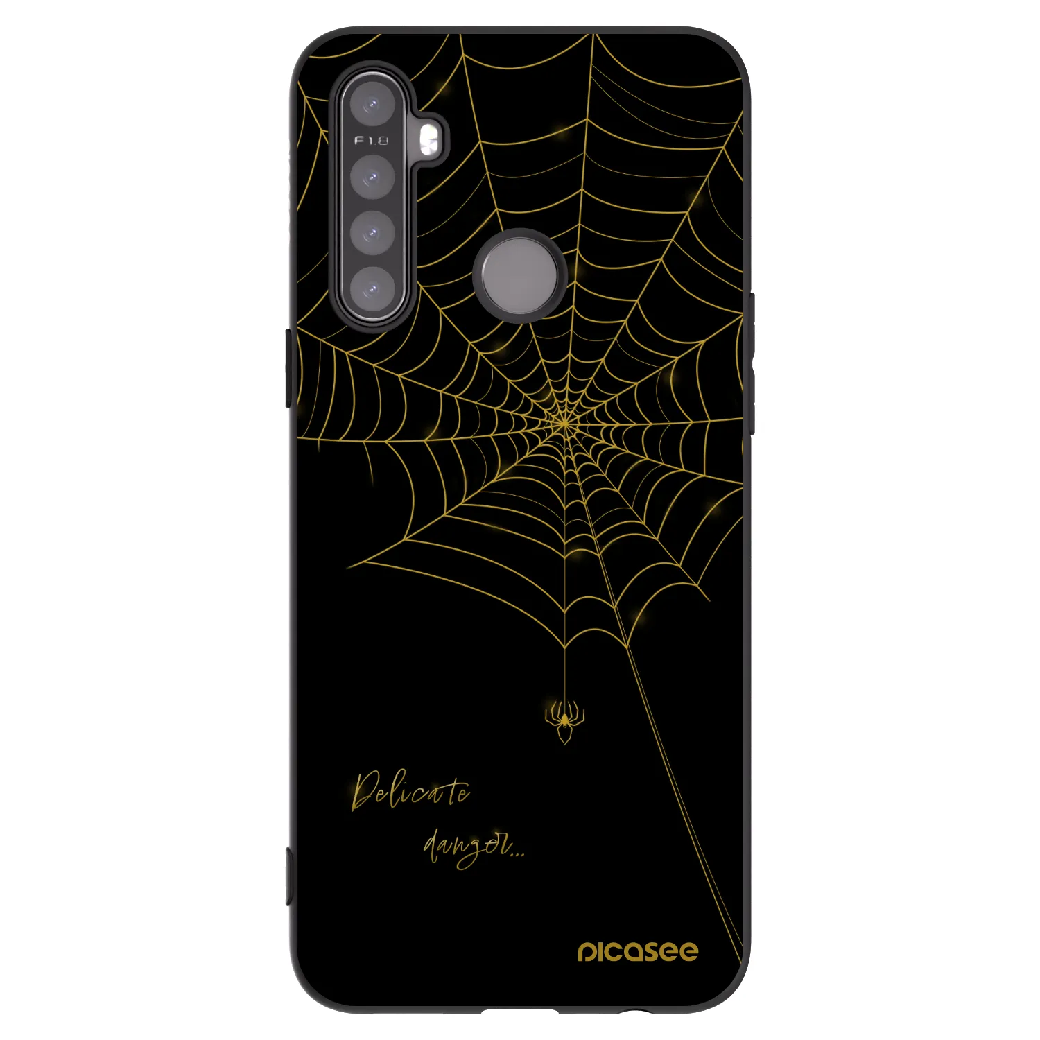 Picasee Realme 5 Hülle - Schwarzes Silikon - Delicate danger