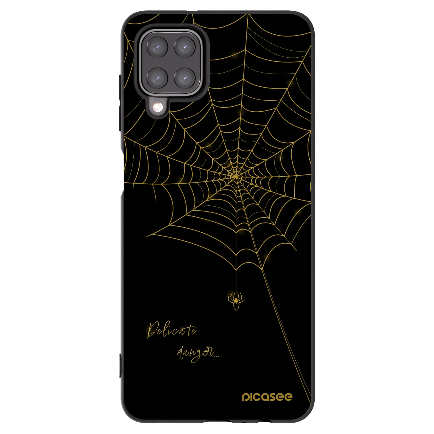 Picasee Samsung Galaxy A12 A125F Hülle - Schwarzes Silikon - Delicate danger