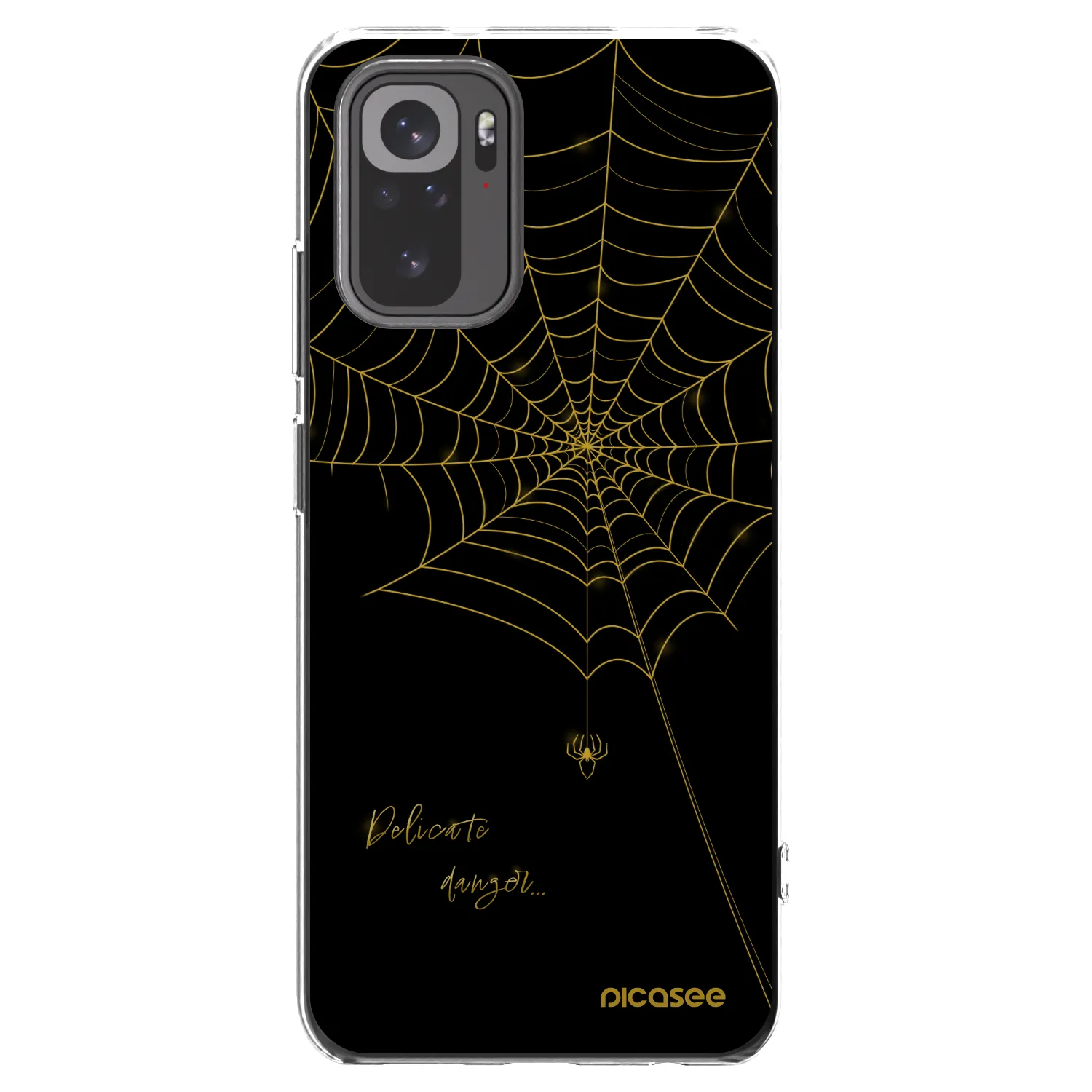 Picasee Xiaomi Redmi Note 10 Hülle - Transparentes Silikon - Delicate danger