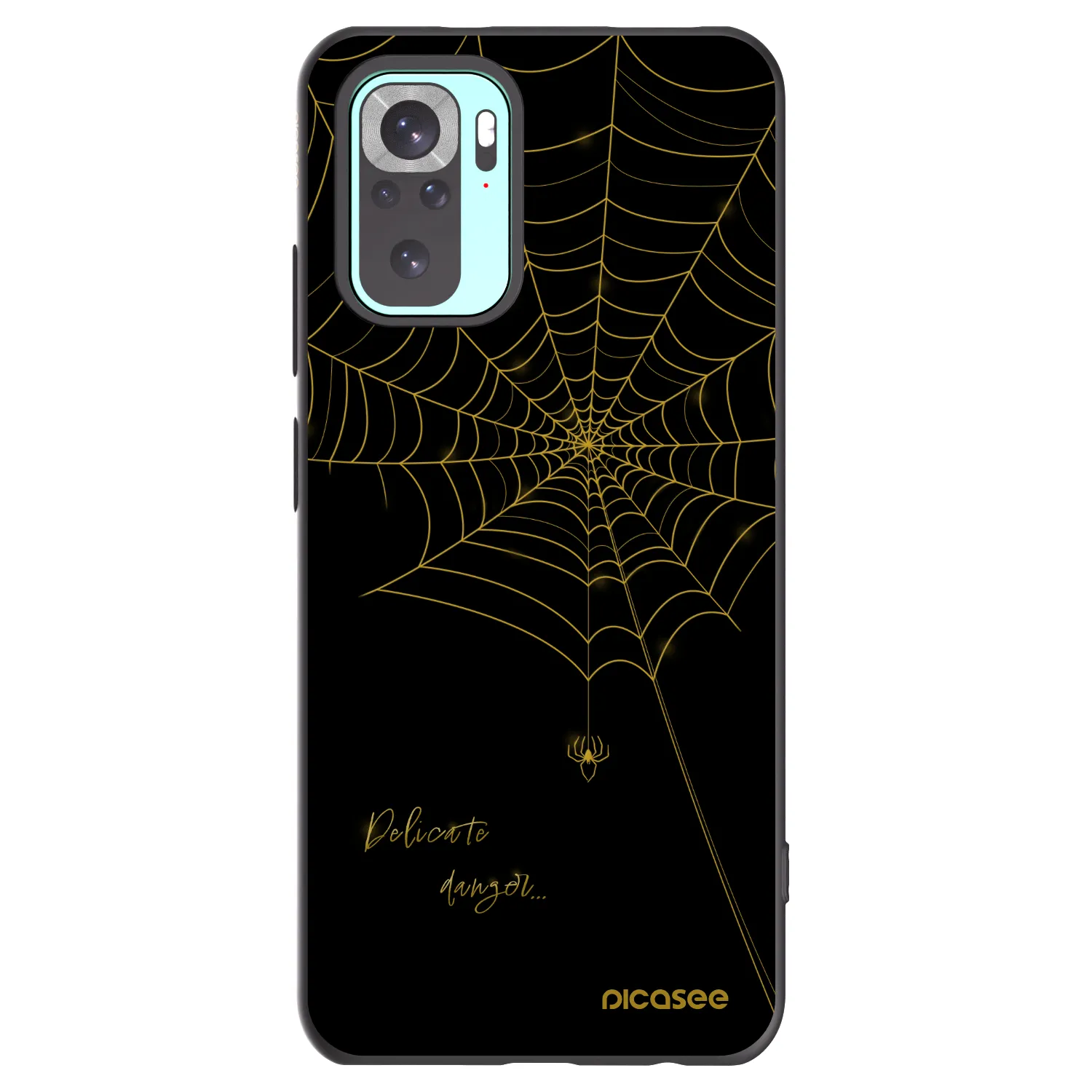 Picasee Xiaomi Redmi Note 10 Pro Hülle - Schwarzes Silikon - Delicate danger