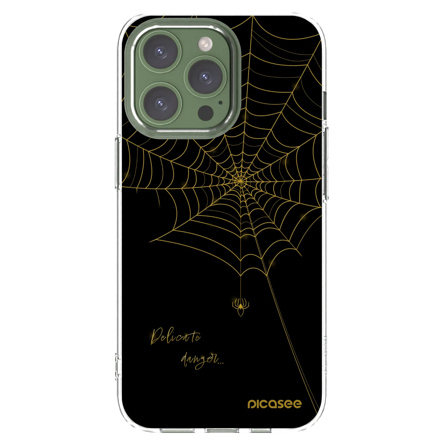Picasee Apple iPhone 13 Pro Hülle - Transparentes Silikon - Delicate danger