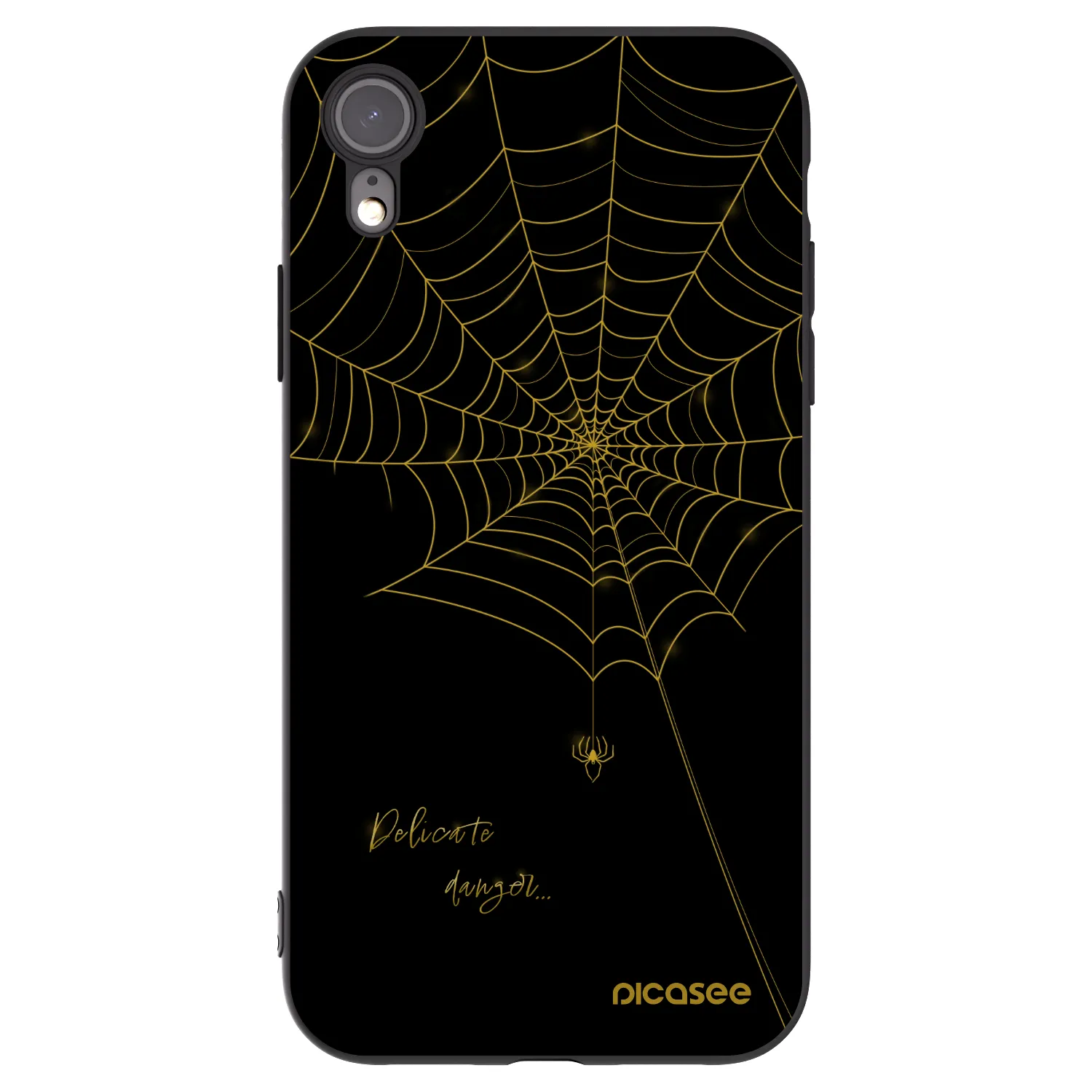 Picasee Apple iPhone XR Hülle - Schwarzes Silikon - Delicate danger