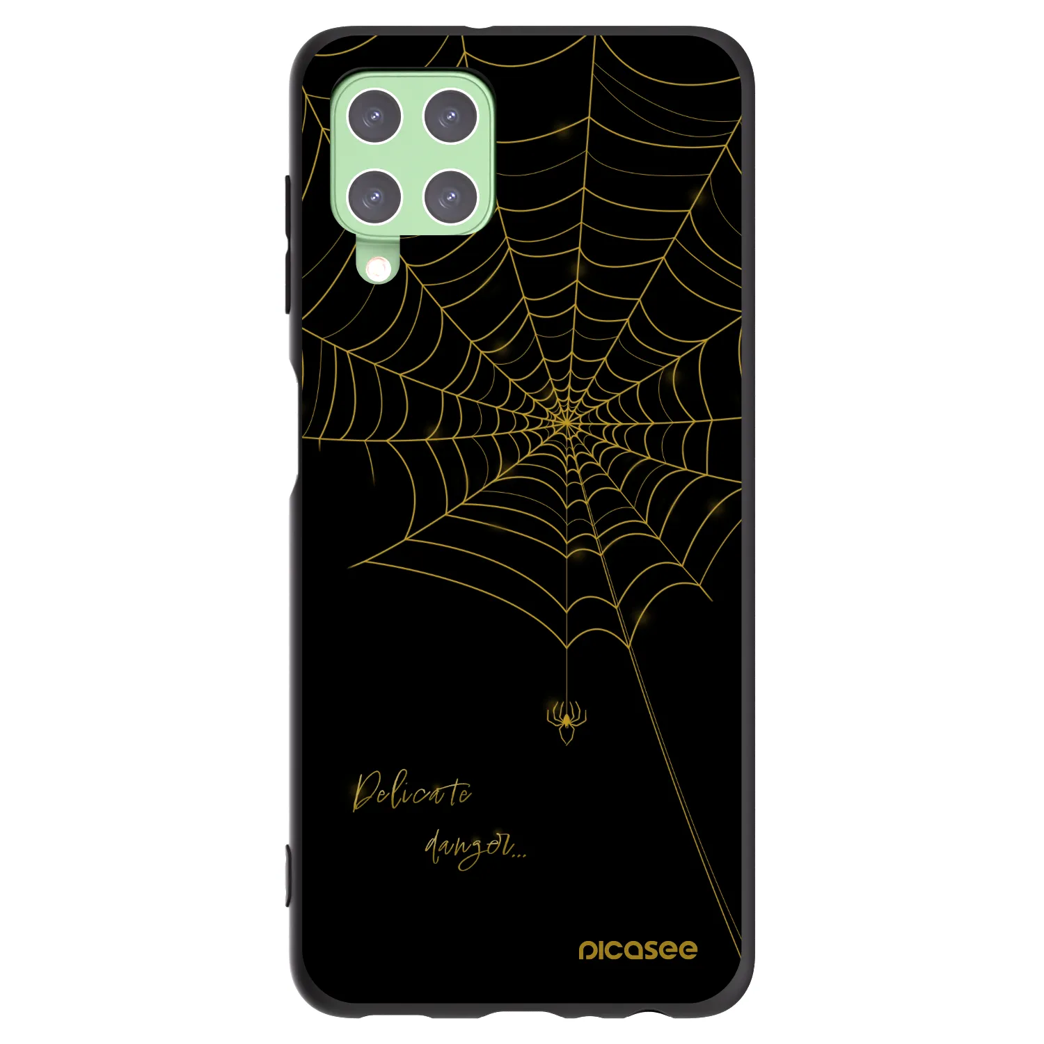 Picasee Samsung Galaxy A22 A225F 4G Hülle - Schwarzes Silikon - Delicate danger