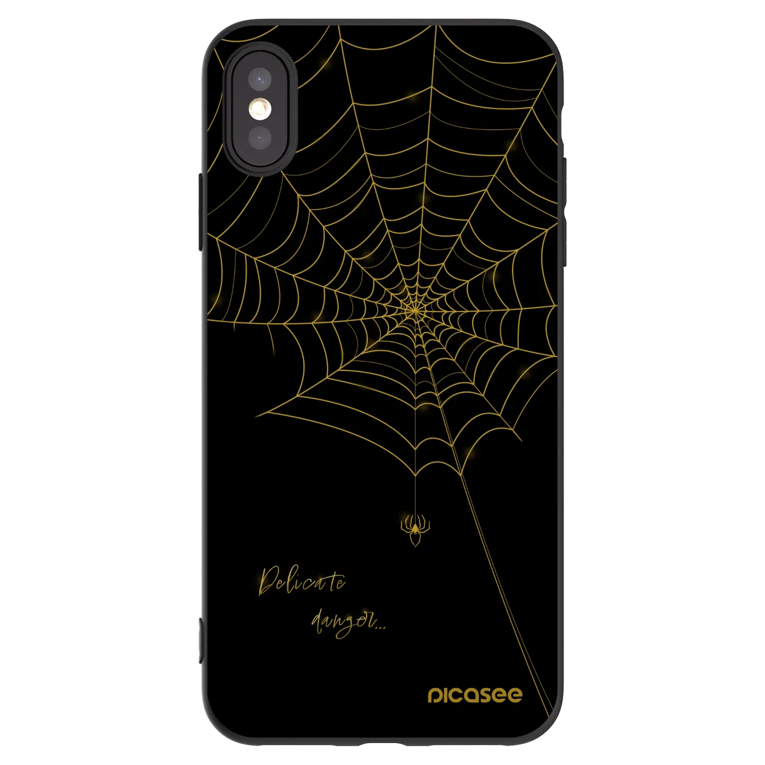 Picasee Apple iPhone XS Max Hülle - Schwarzes Silikon - Delicate danger