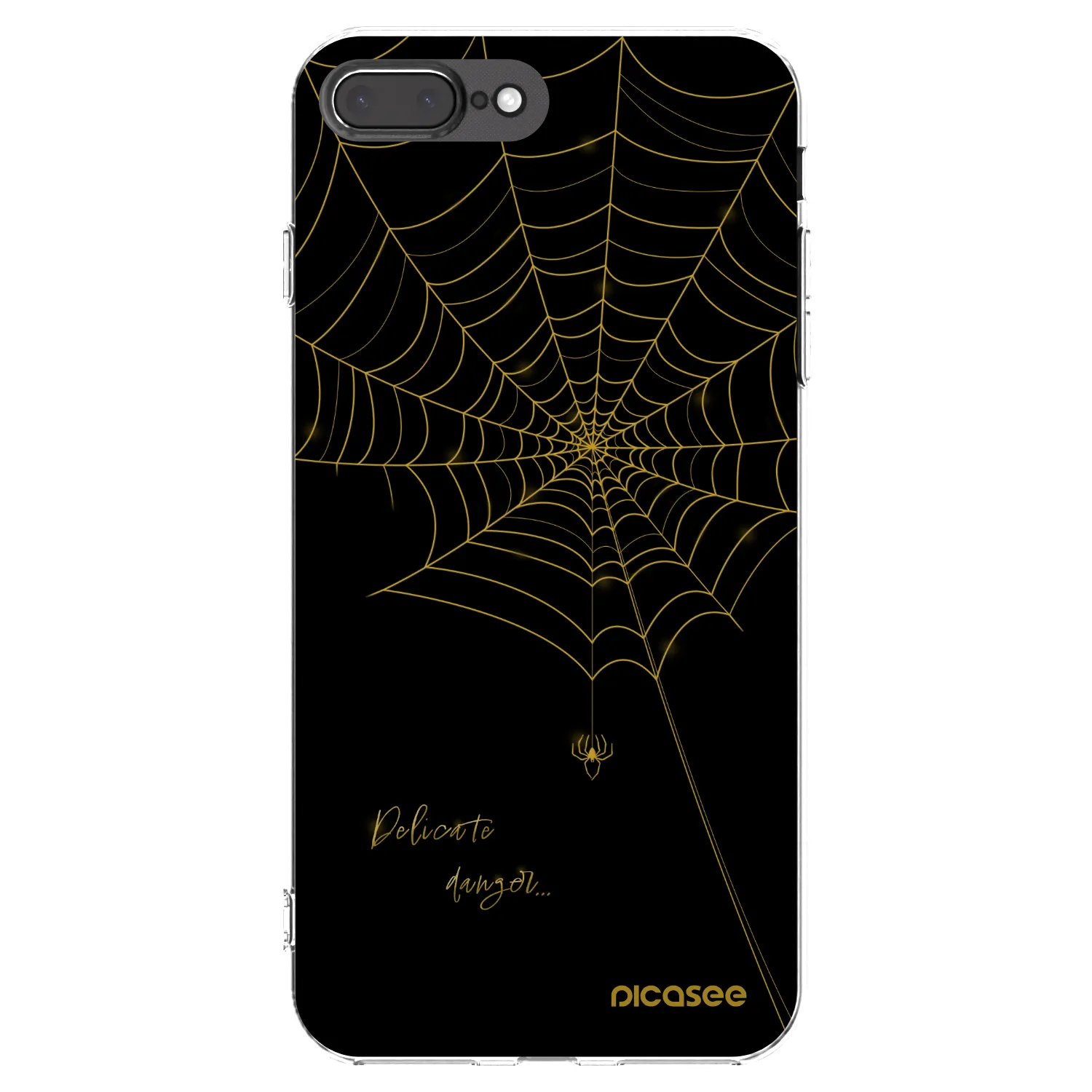 Picasee Apple iPhone 7 Plus Hülle - Transparentes Silikon - Delicate danger
