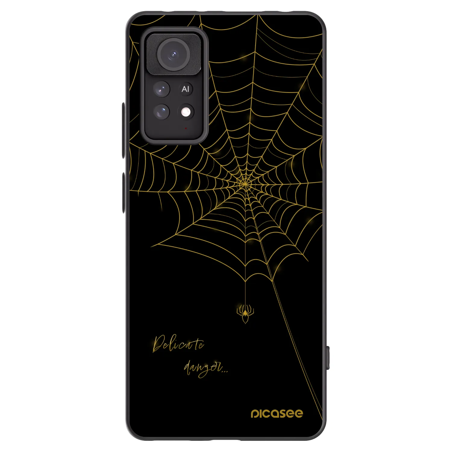 Picasee Xiaomi Redmi Note 11 Pro Hülle - Schwarzes Silikon - Delicate danger