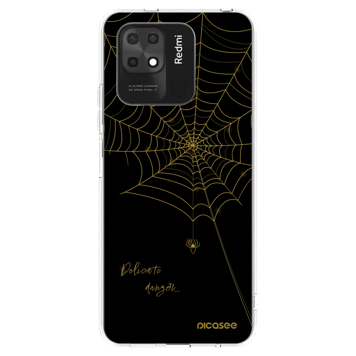 Picasee Xiaomi Redmi 10C Hülle - Transparentes Silikon - Delicate danger